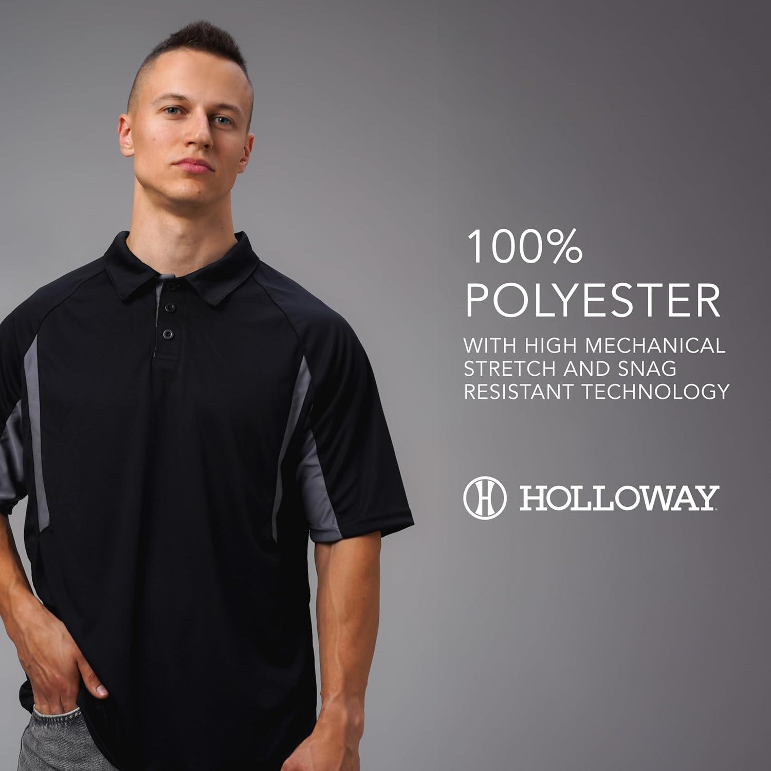 imageHolloway Avenger Golf Shirts for Men TagFree Athletic Short Sleeve PoloForest Green  White