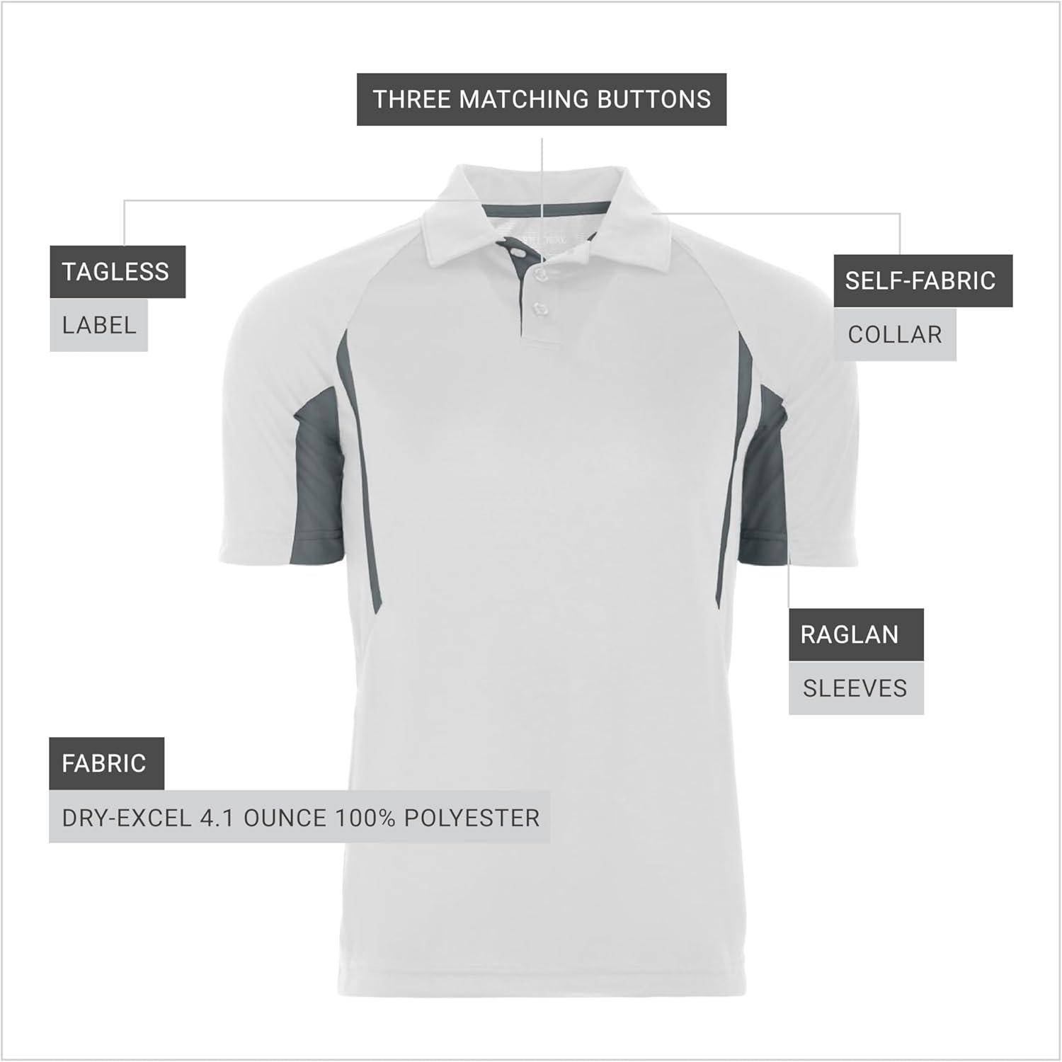 imageHolloway Avenger Golf Shirts for Men TagFree Athletic Short Sleeve PoloWhite Graphite