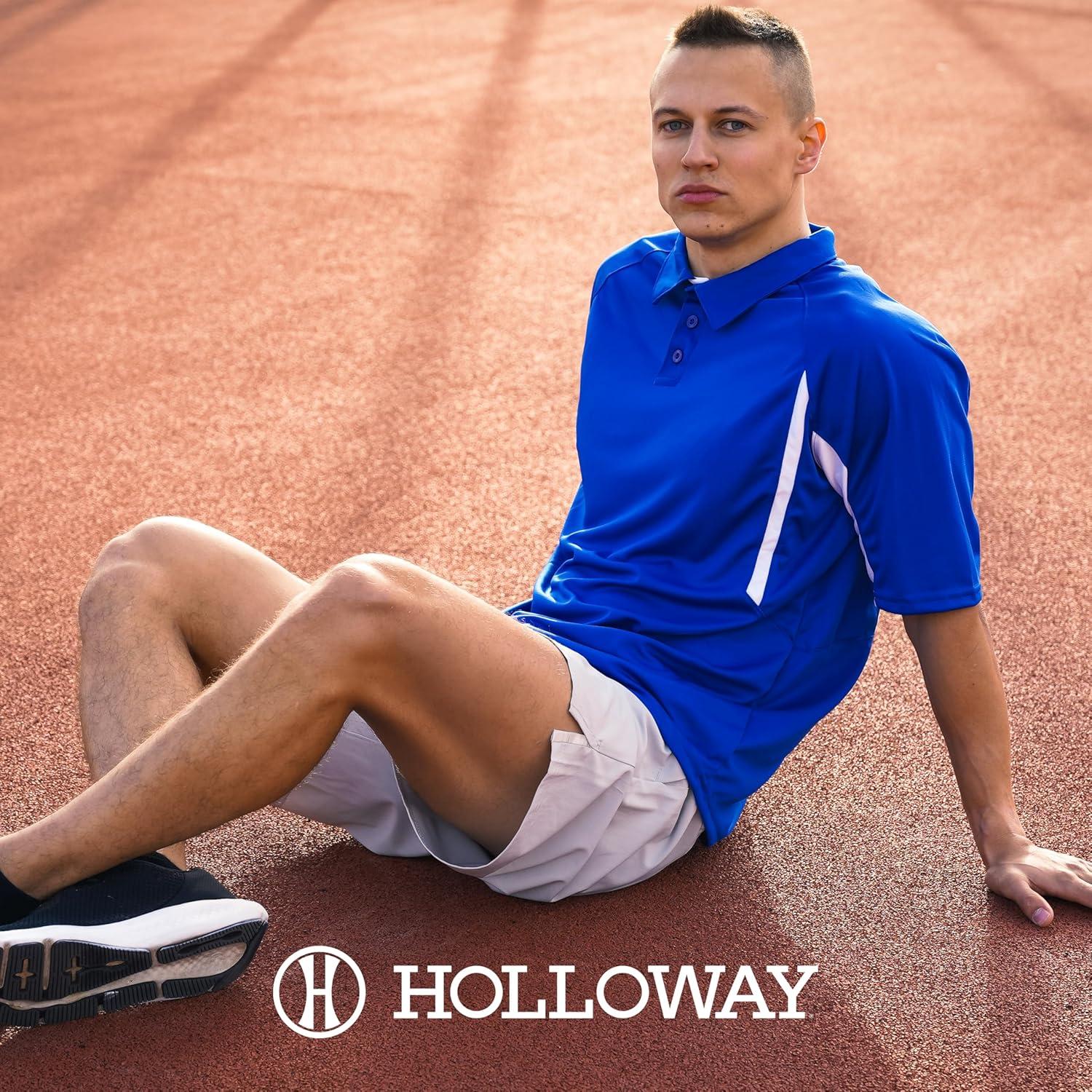 imageHolloway Avenger Golf Shirts for Men TagFree Athletic Short Sleeve PoloWhite Graphite