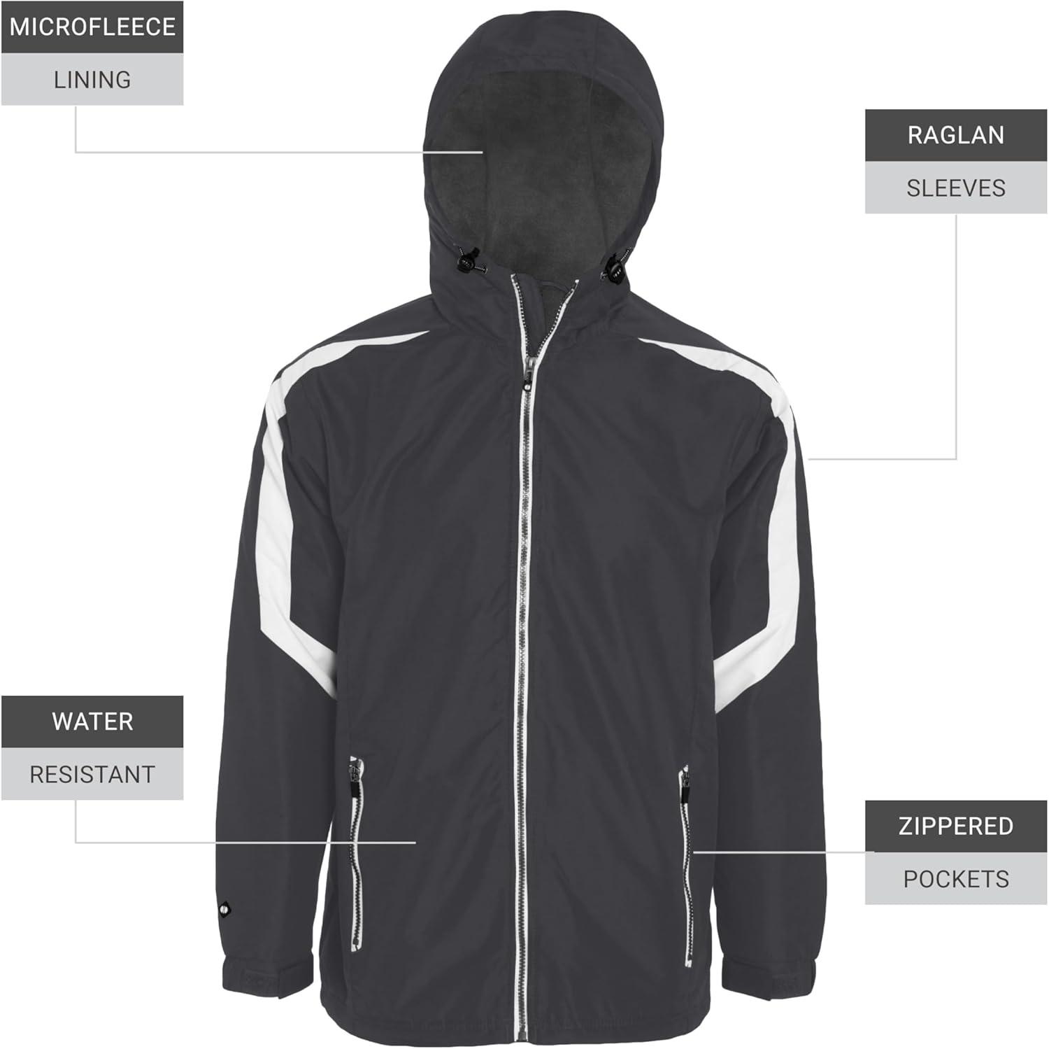 imageHolloway Charger JacketWaterResistant Stylish Outerwear with Athletic Fit Perfect for Active MenCarbon White