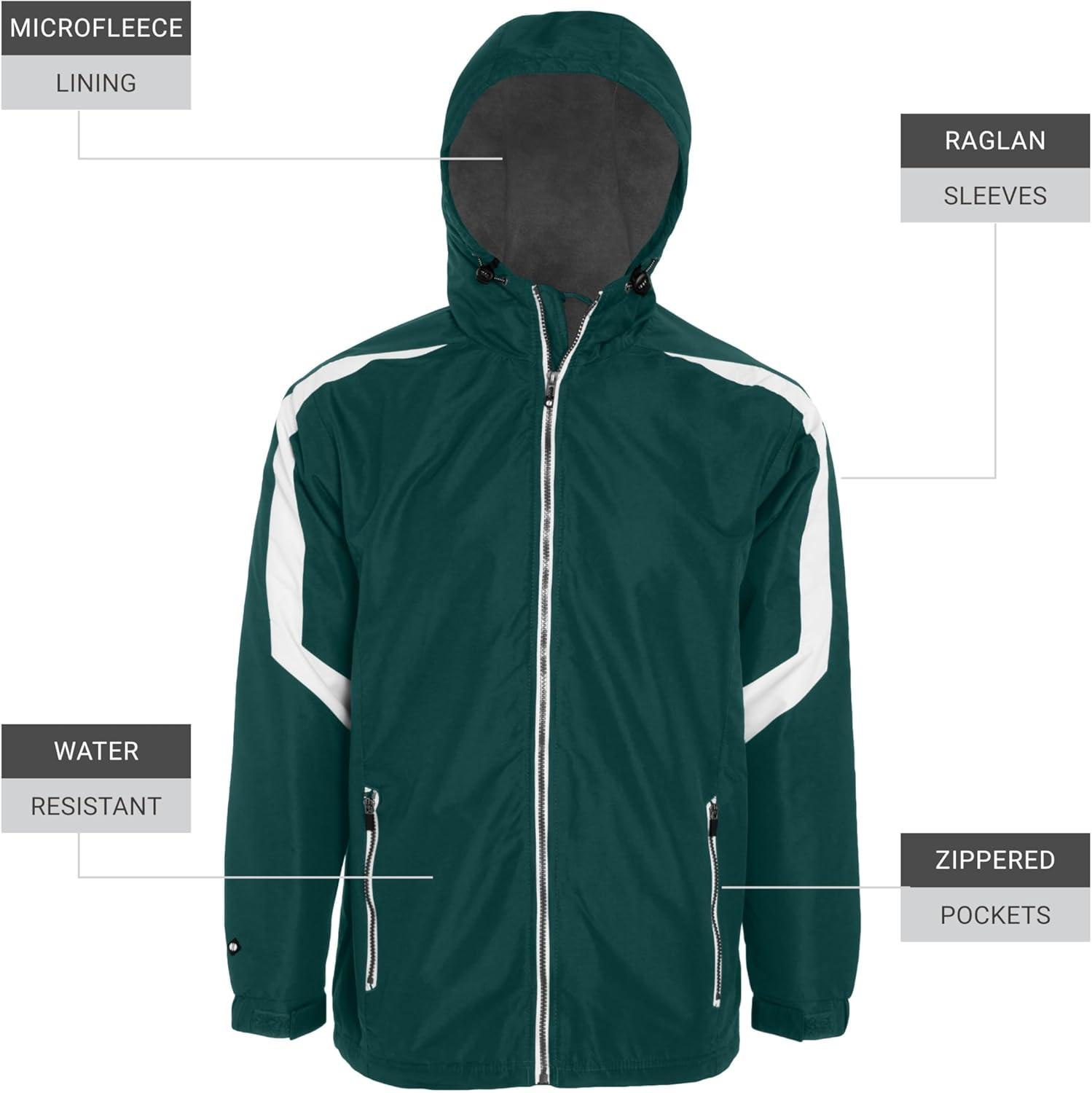imageHolloway Charger JacketWaterResistant Stylish Outerwear with Athletic Fit Perfect for Active MenDark Green White