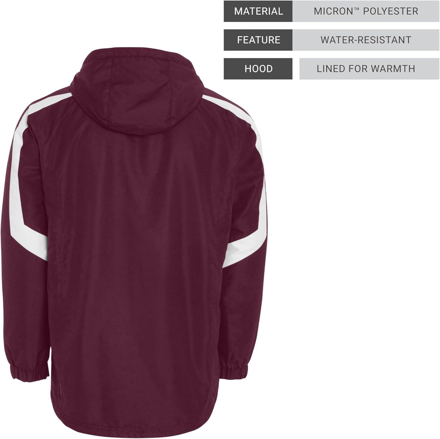 imageHolloway Charger JacketWaterResistant Stylish Outerwear with Athletic Fit Perfect for Active MenMaroon White