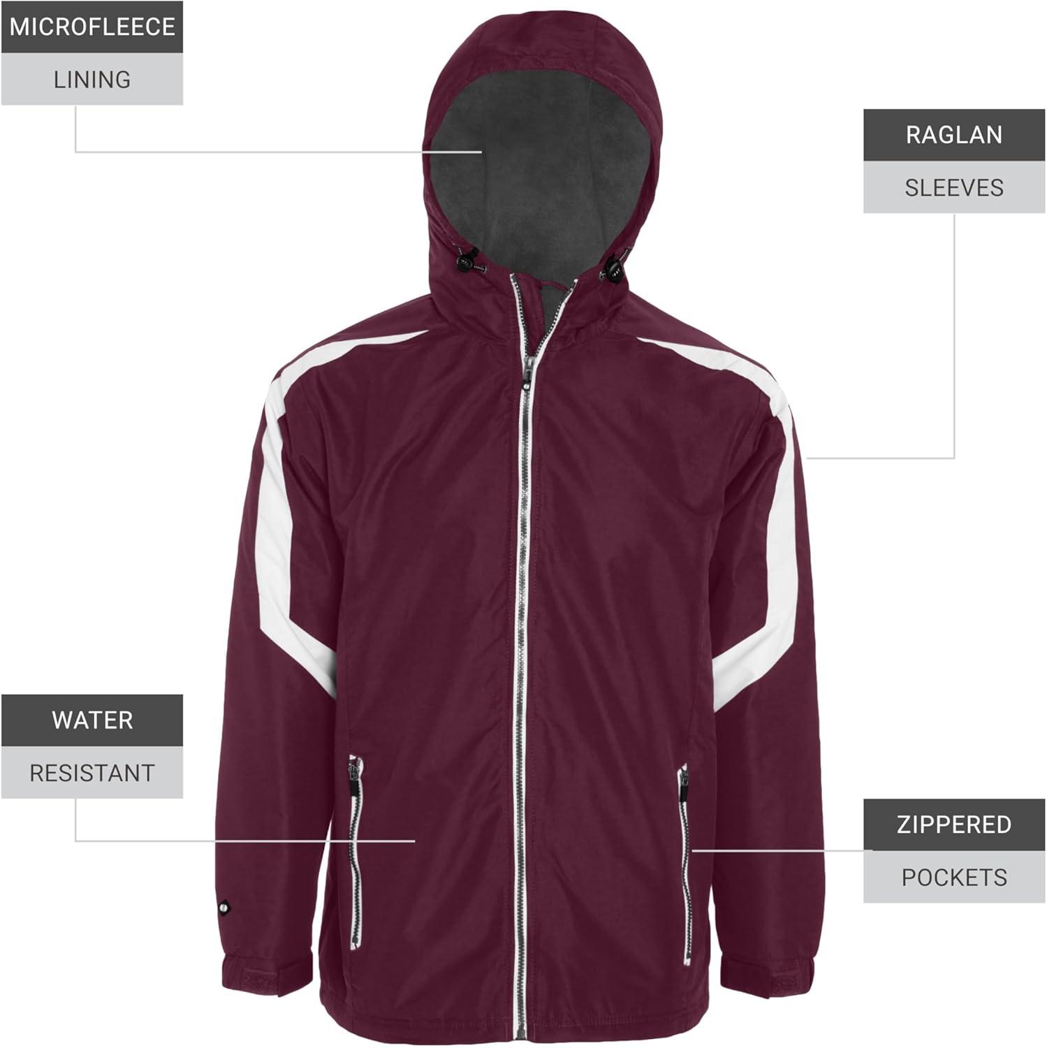 imageHolloway Charger JacketWaterResistant Stylish Outerwear with Athletic Fit Perfect for Active MenMaroon White