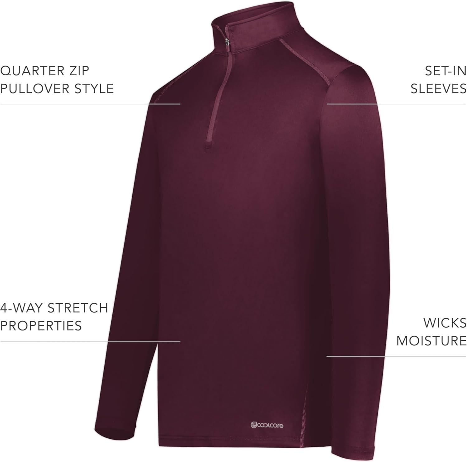 imageHolloway Mens 14 Zip Pullover Powered by CoolcoreMaroon