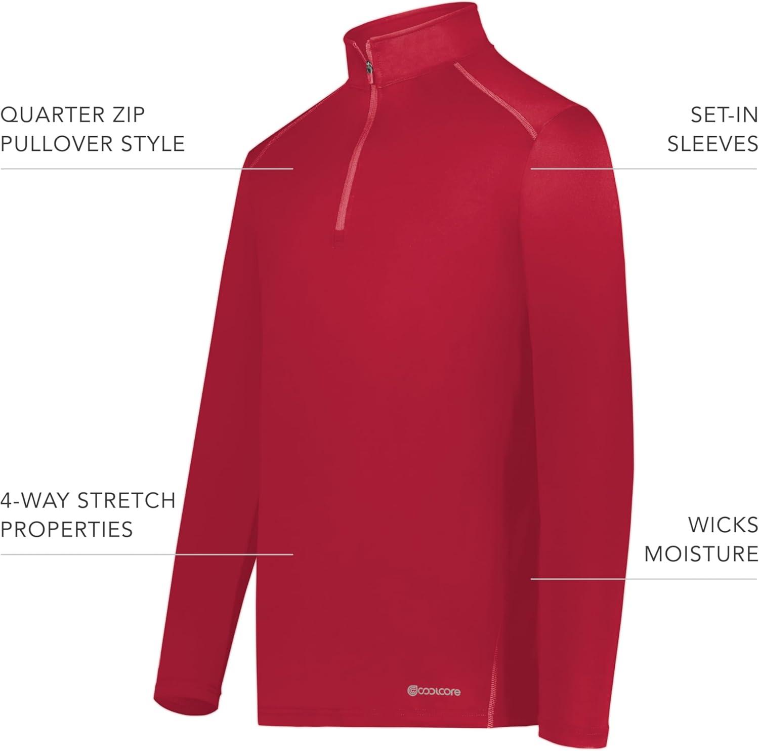 imageHolloway Mens 14 Zip Pullover Powered by CoolcoreScarlet