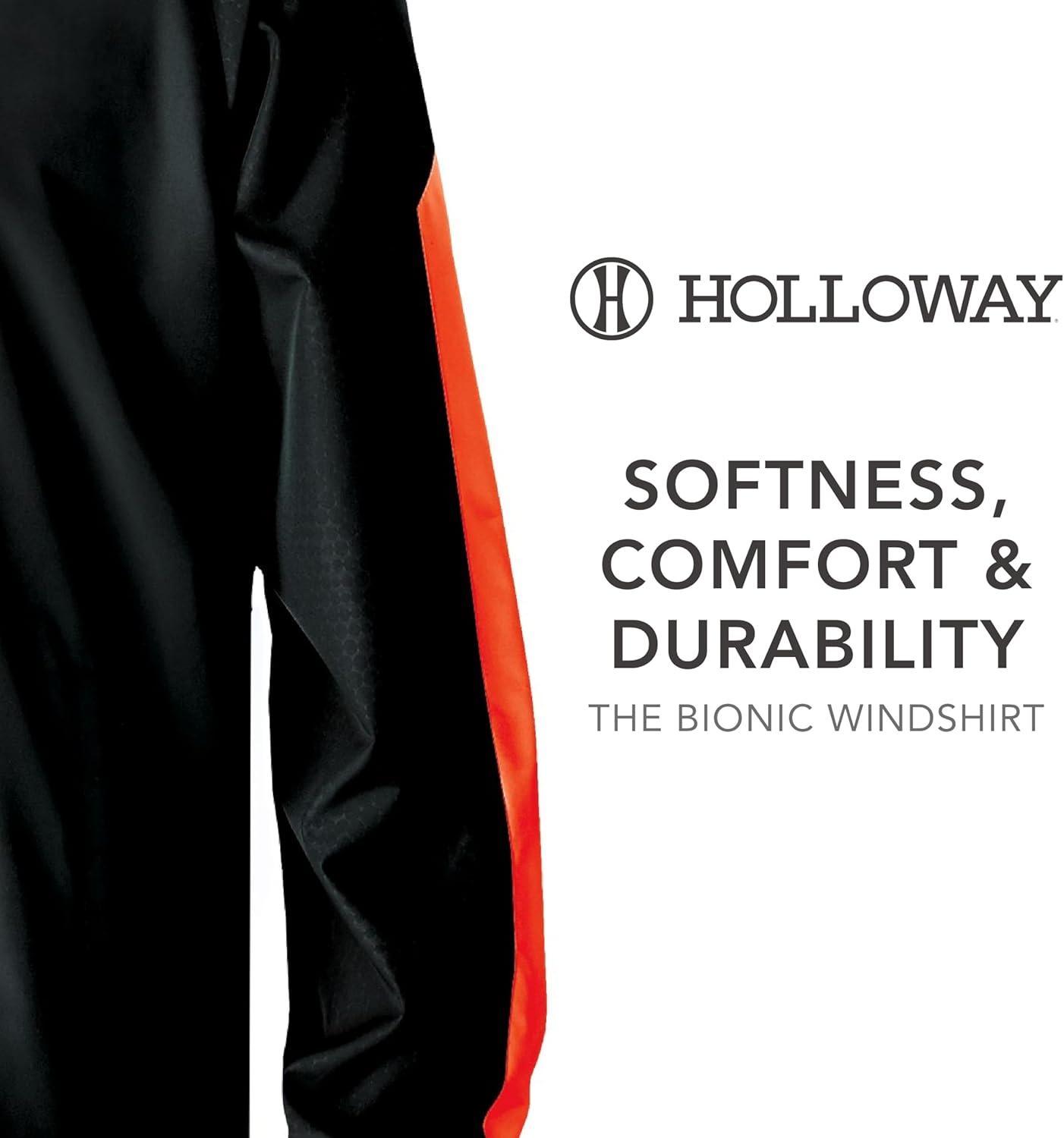 imageHolloway Mens Bionic Pullover WindshirtBlackOrange