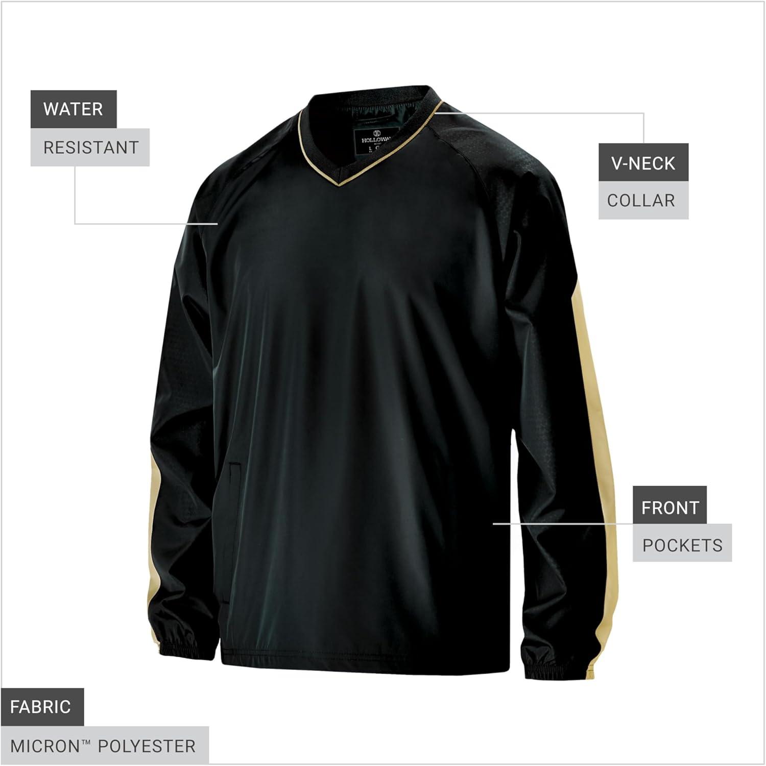 imageHolloway Mens Bionic Pullover WindshirtBlackVegas Gold