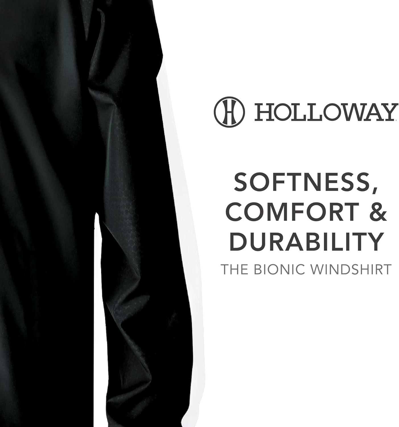 imageHolloway Mens Bionic Pullover WindshirtBlackWhite