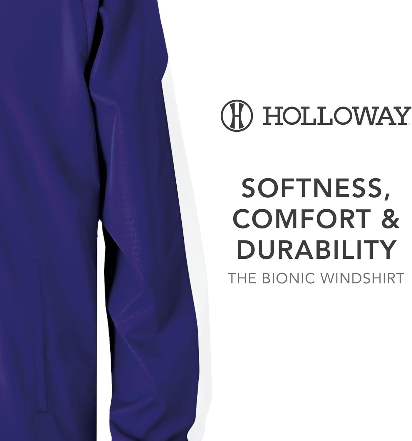 imageHolloway Mens Bionic Pullover WindshirtPurpleWhite