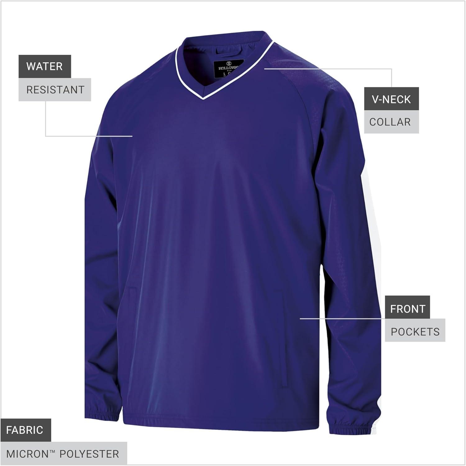 imageHolloway Mens Bionic Pullover WindshirtPurpleWhite