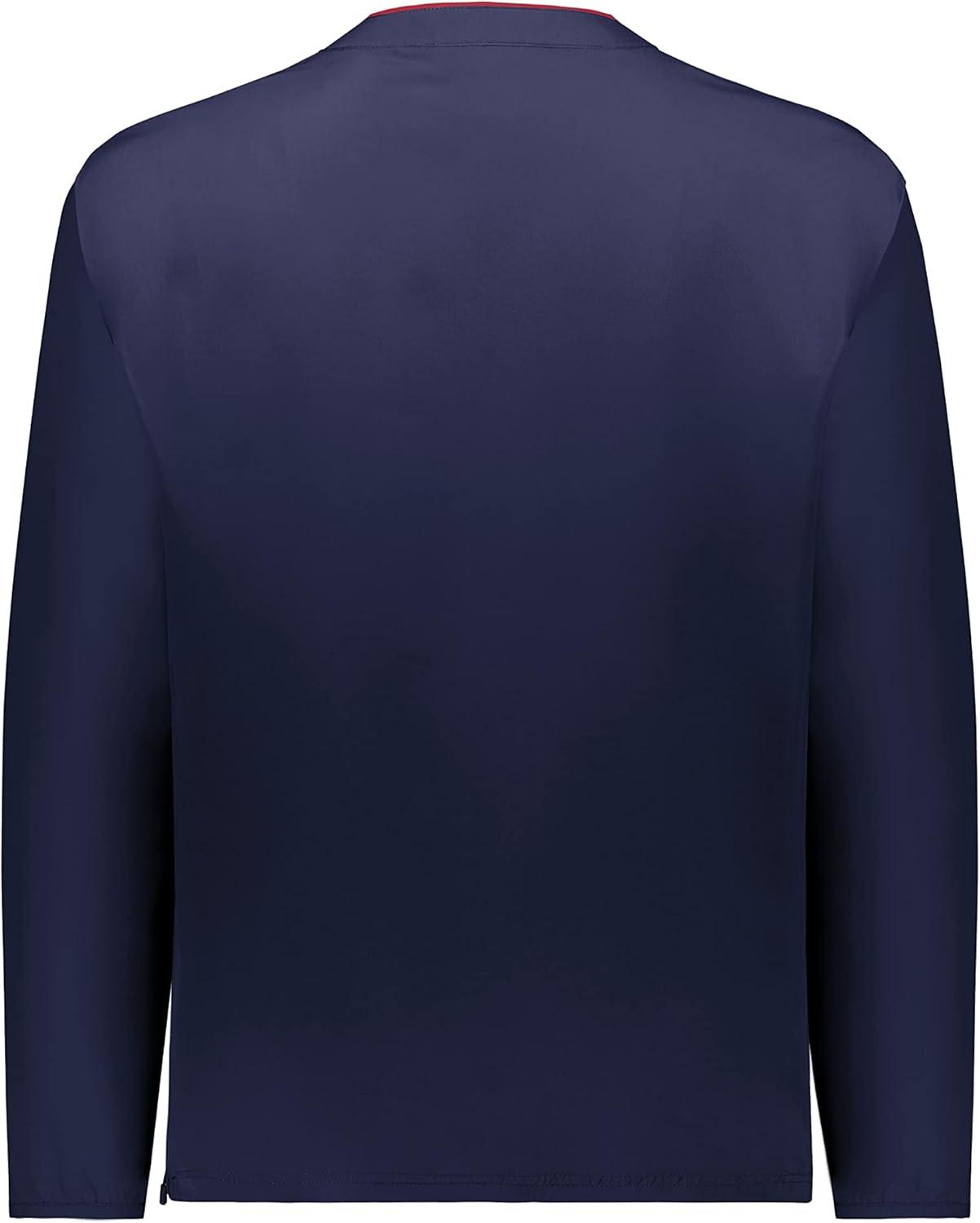 imageHolloway Mens Clubhouse Pullover Cage Jacket Quarter Zip Stylish Long Sleeves Ultimate ComfortNavyScarlet