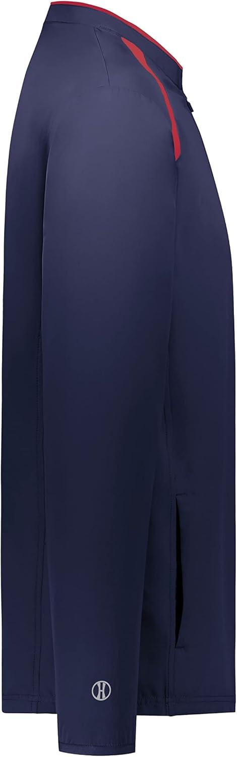 imageHolloway Mens Clubhouse Pullover Cage Jacket Quarter Zip Stylish Long Sleeves Ultimate ComfortNavyScarlet