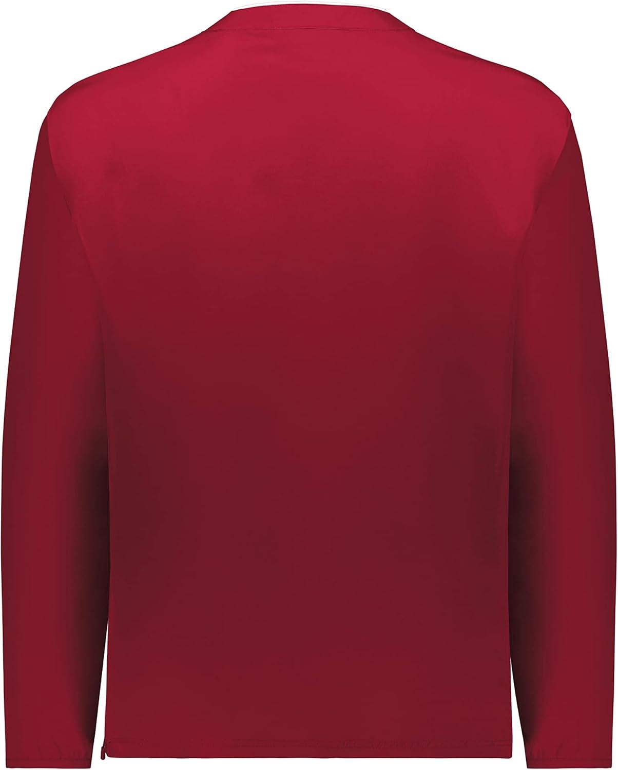 imageHolloway Mens Clubhouse Pullover Cage Jacket Quarter Zip Stylish Long Sleeves Ultimate ComfortScarletWhite