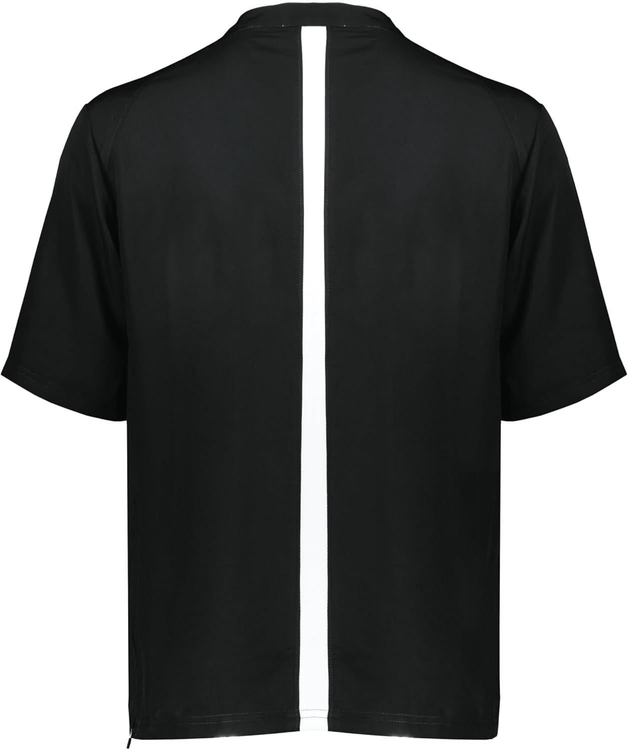 imageHolloway Mens Clubhouse Short Sleeve Pullover Cage JacketUltimate Athletic Performance Wear for Maximum MobilityBlackWhite