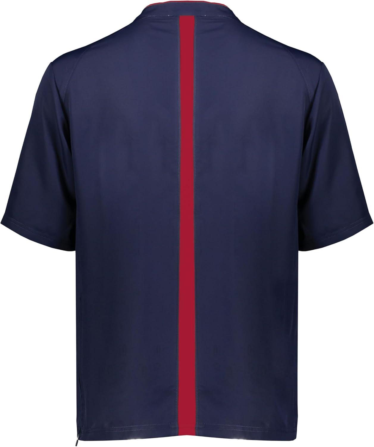 imageHolloway Mens Clubhouse Short Sleeve Pullover Cage JacketUltimate Athletic Performance Wear for Maximum MobilityNavyScarlet