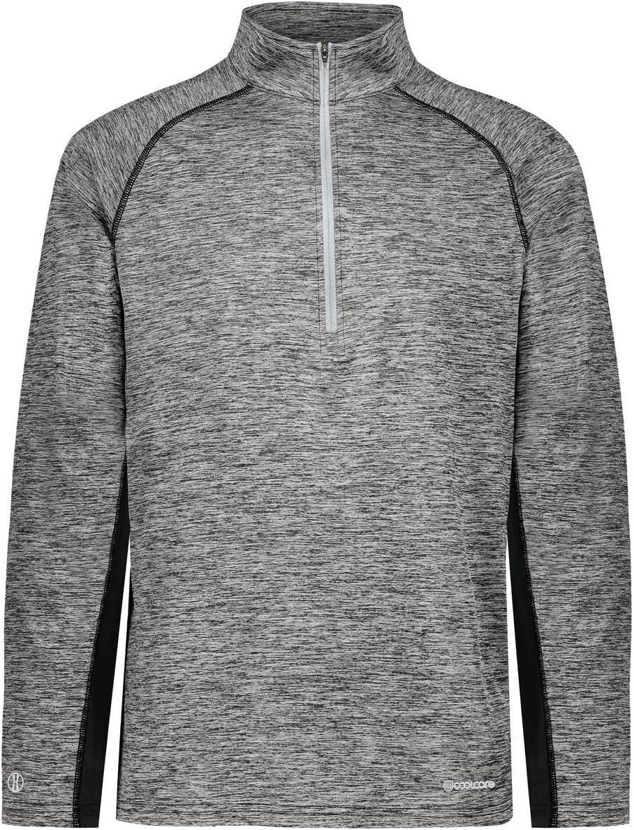 imageHolloway Mens HalfZip Raglan Sleeve PulloverBlack Heather
