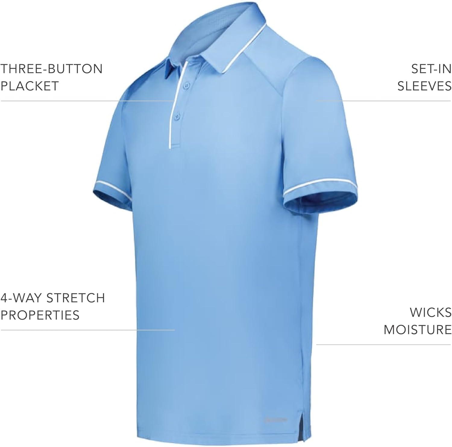 imageHolloway Mens Powered by Coolcore Performance PoloColumbia BlueWhite