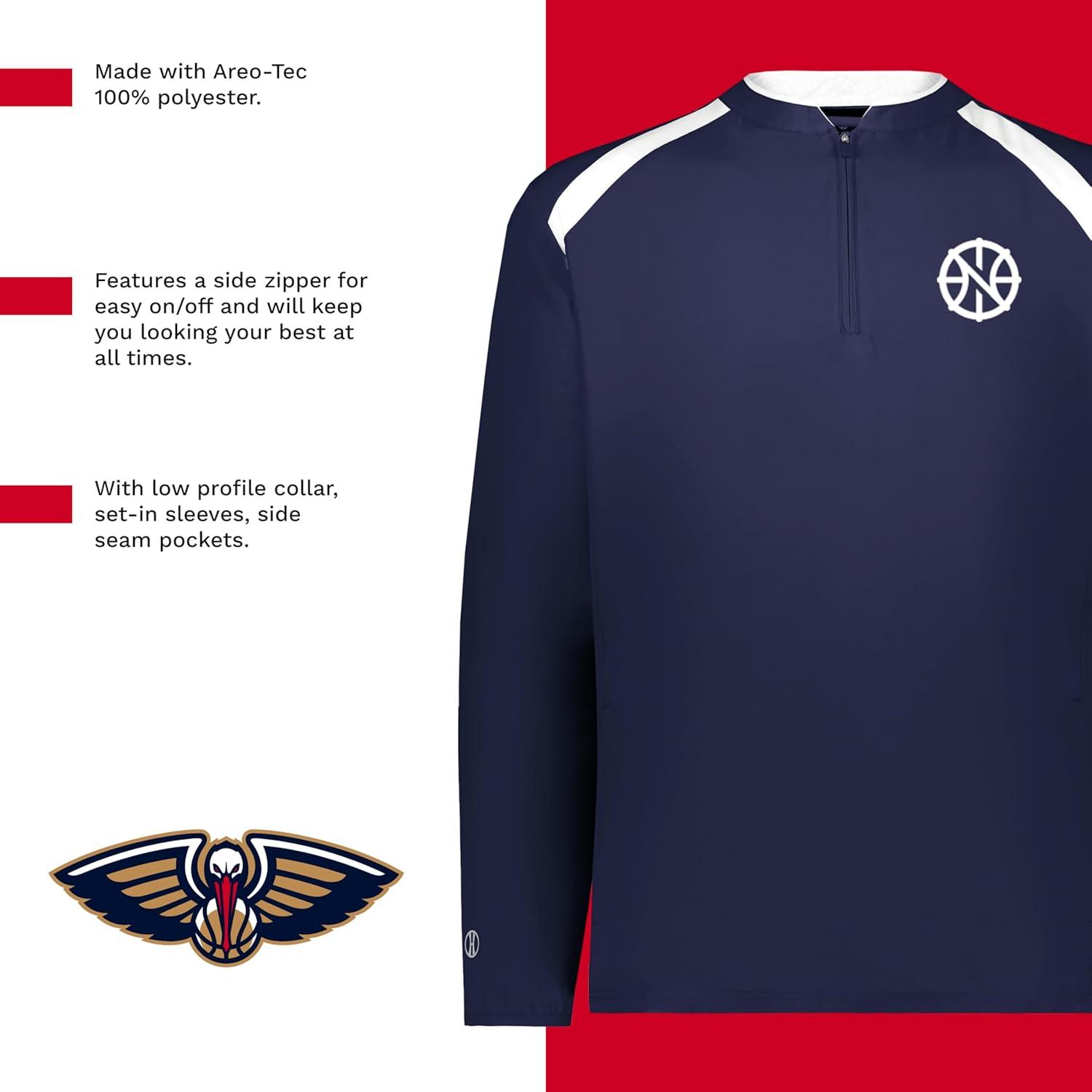 imageHolloway NBA Clubhouse Pullover Basketball Apparel Comfortable Lightweight Jacket for Game DayMulti