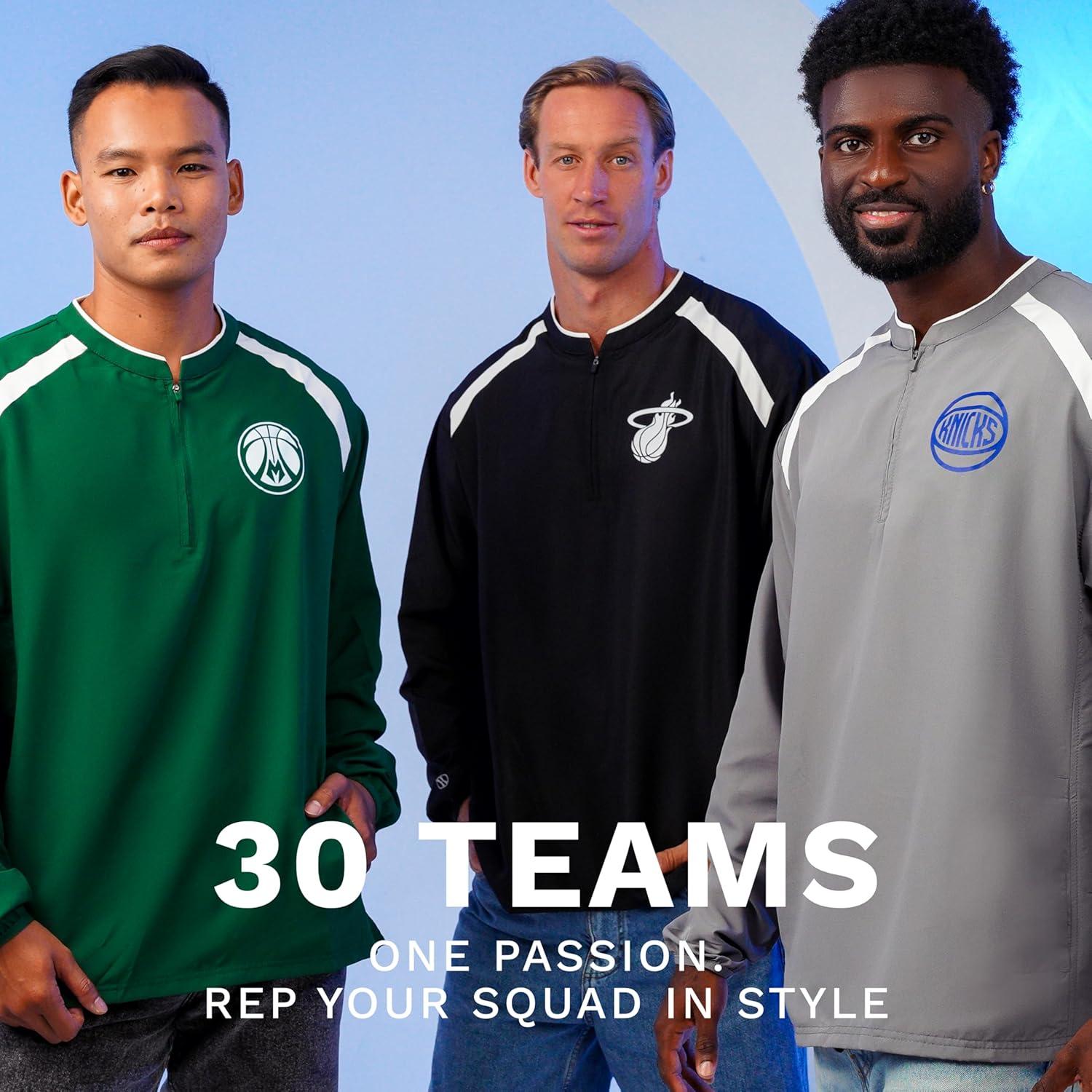 imageHolloway NBA Golden State Warriors Clubhouse Pullover Basketball Apparel Comfortable Lightweight Jacket for Game Day