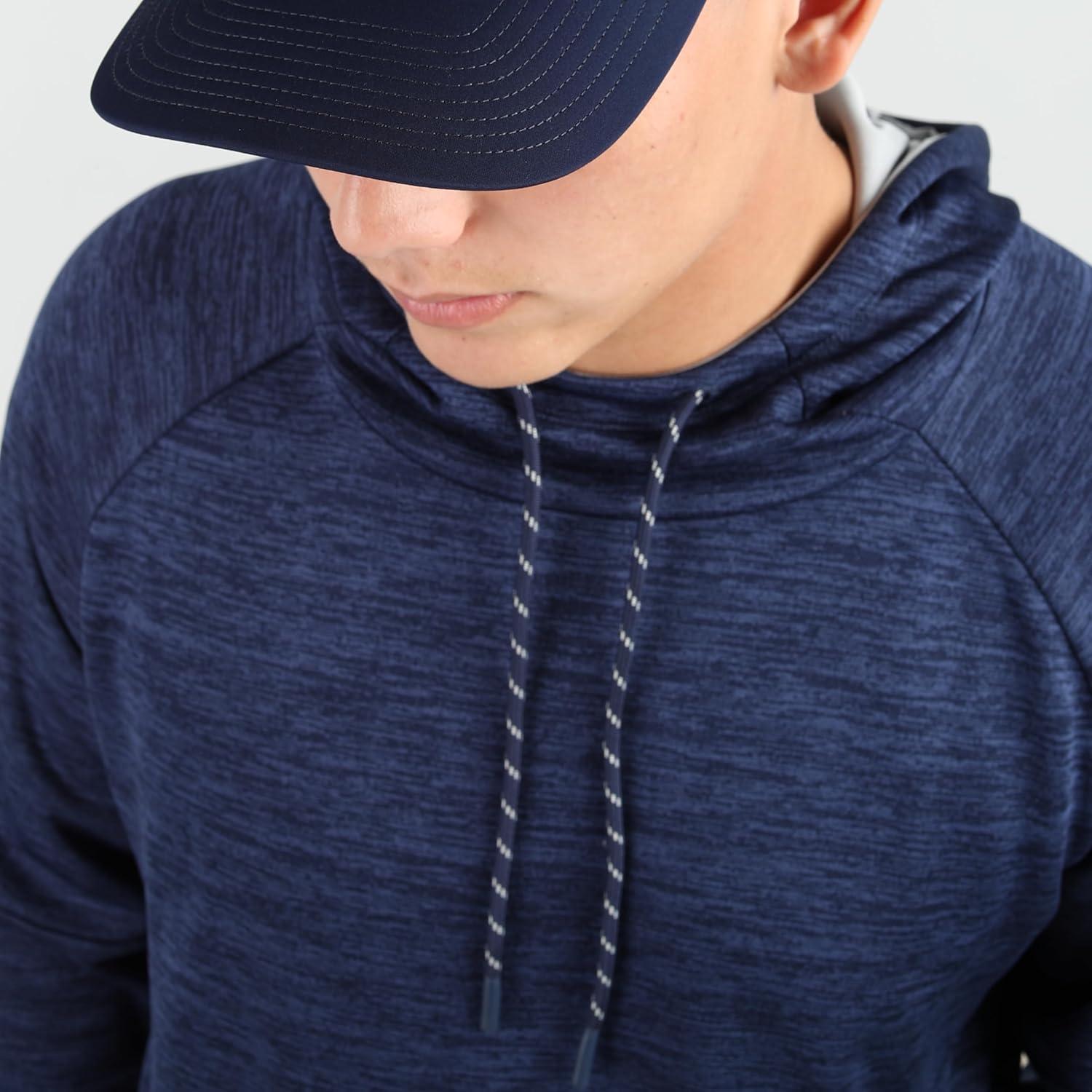 imageHolloway Pro Performance Fleece HoodieMens Sweatshirt Jacket for Ultimate Comfort and Athletic StyleNavy HeatherSilver