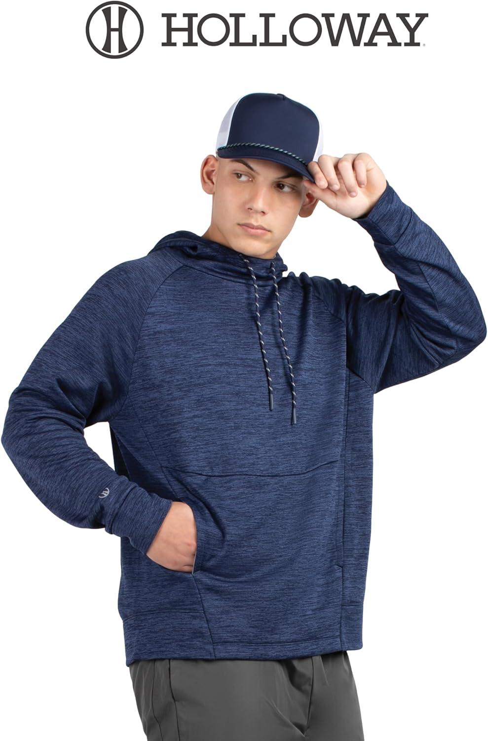 imageHolloway Pro Performance Fleece HoodieMens Sweatshirt Jacket for Ultimate Comfort and Athletic StylePurple HeatherSilver