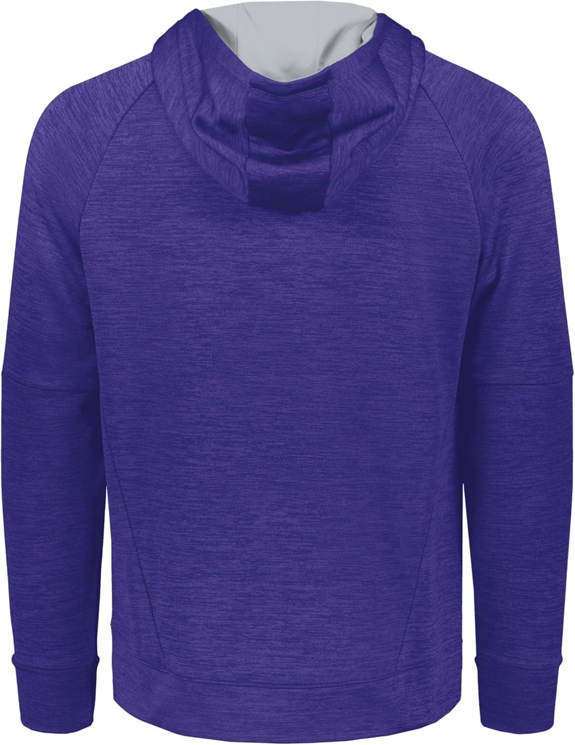 imageHolloway Pro Performance Fleece HoodieMens Sweatshirt Jacket for Ultimate Comfort and Athletic StylePurple HeatherSilver