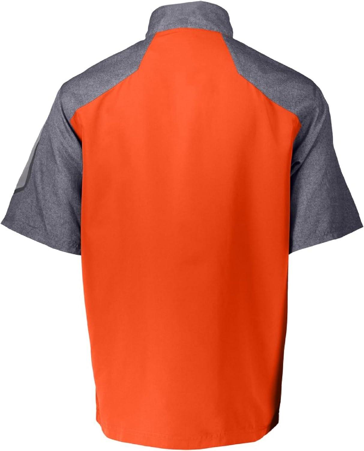 imageHolloway Raider Pullover Cage Jacket WeatherResistant Quarter Zip Athletic Wear with Sleeve PocketCarbon PrintOrange