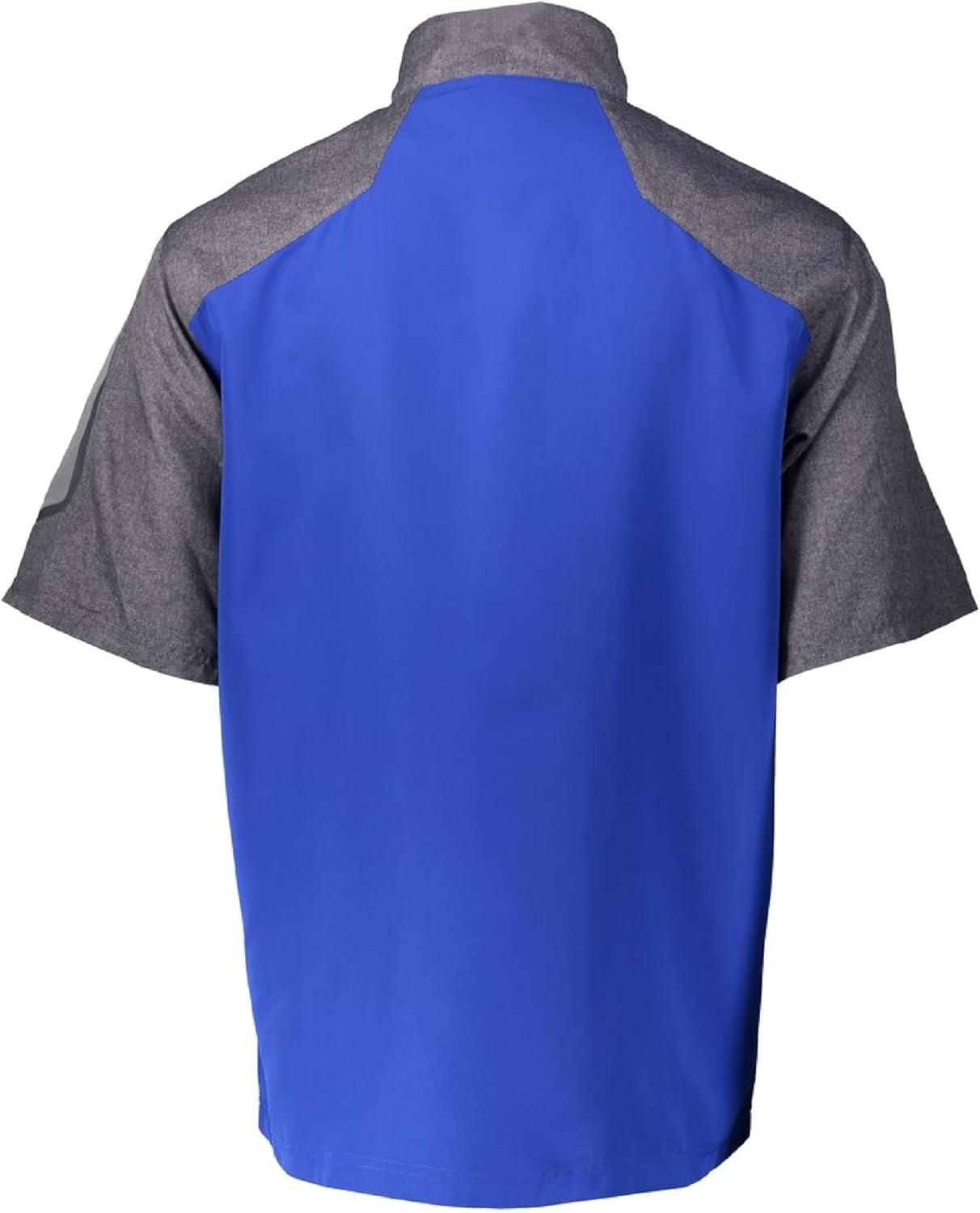 imageHolloway Raider Pullover Cage Jacket WeatherResistant Quarter Zip Athletic Wear with Sleeve PocketCarbon PrintRoyal