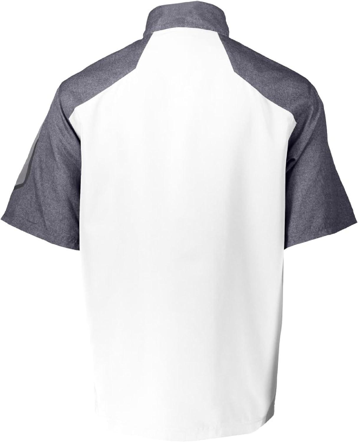 imageHolloway Raider Pullover Cage Jacket WeatherResistant Quarter Zip Athletic Wear with Sleeve PocketCarbon PrintWhite