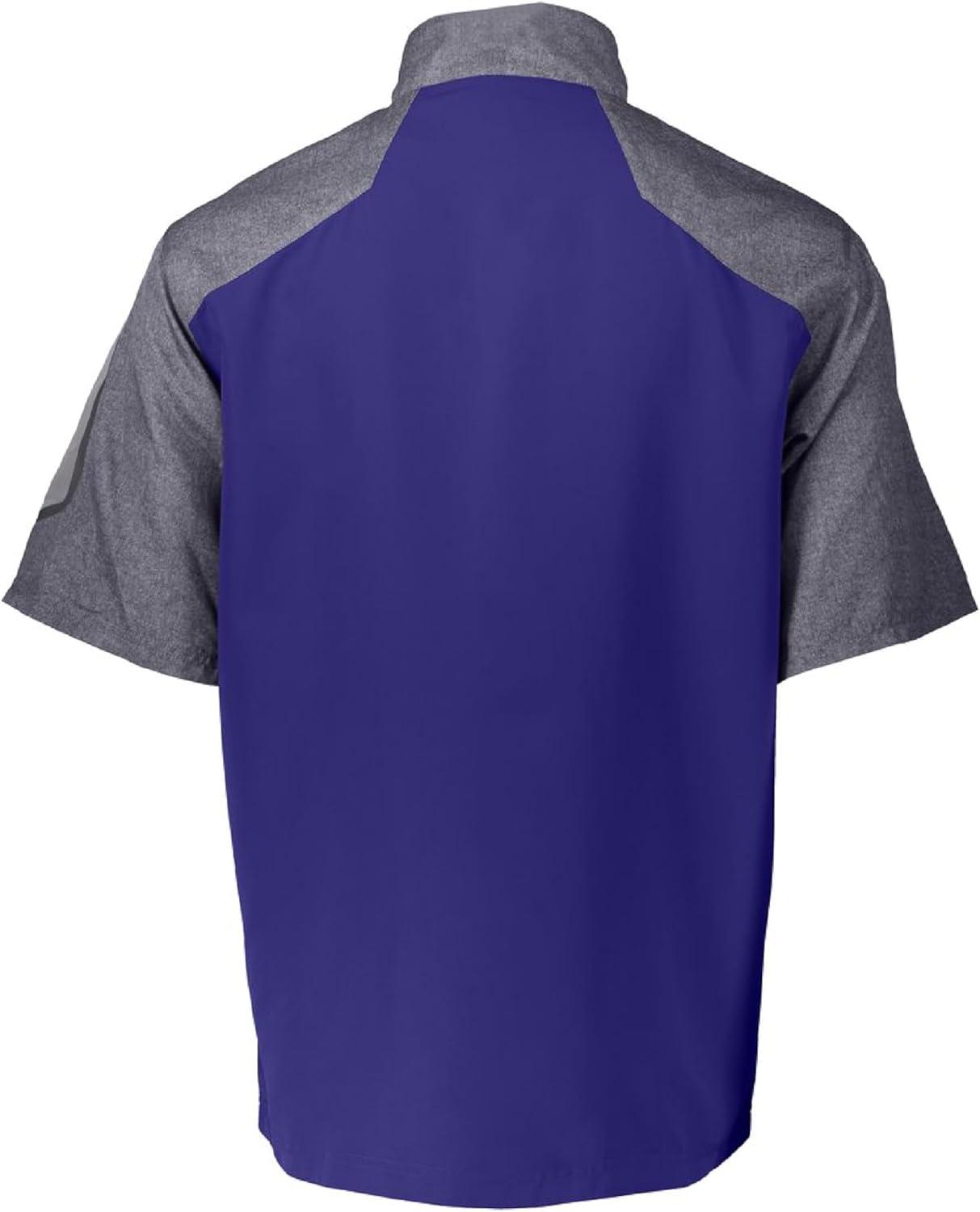 imageHolloway Raider Pullover Cage Jacket WeatherResistant Quarter Zip Athletic Wear with Sleeve PocketPurple