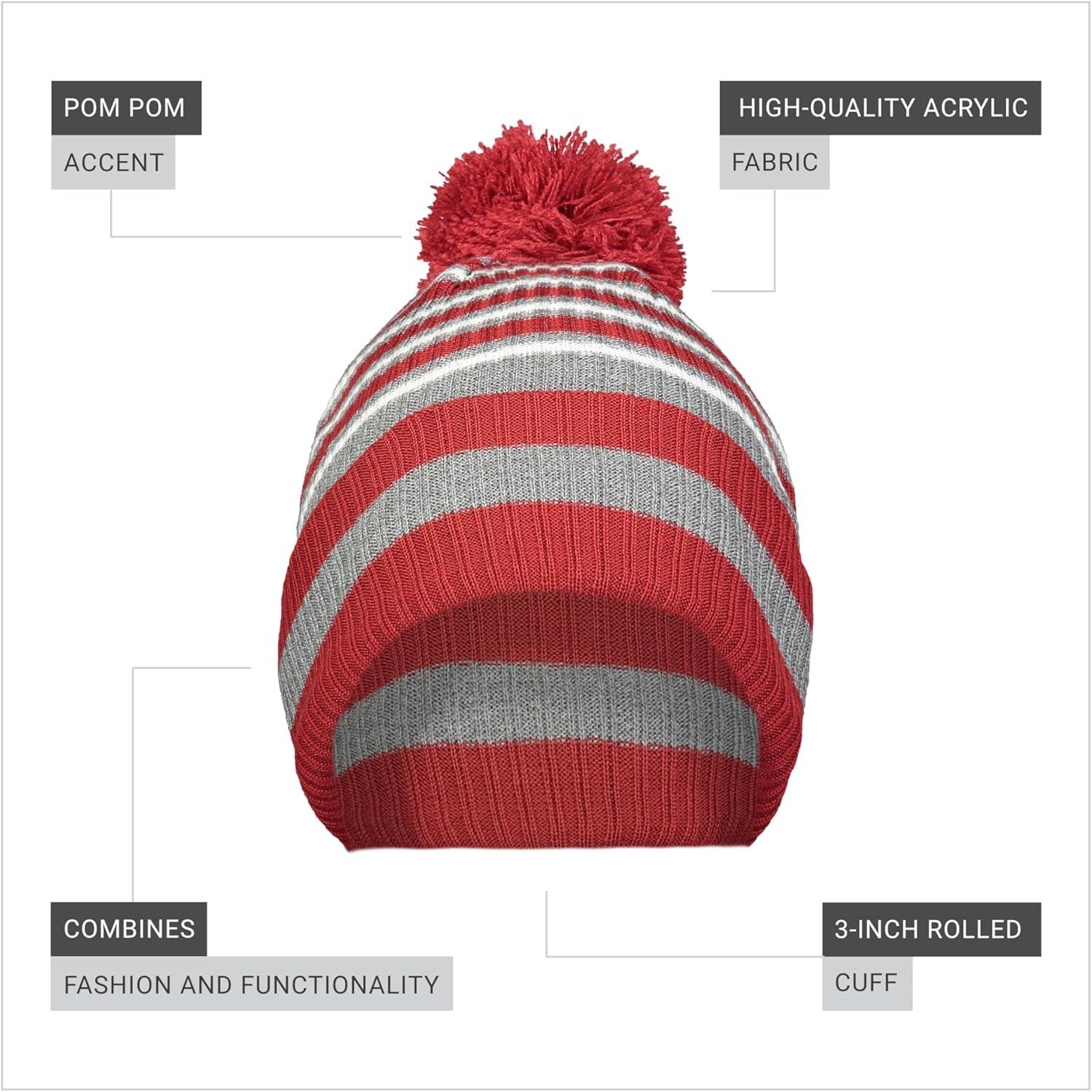 imageHolloway Spirit Pom BeanieCardinalHeather GreyWhite