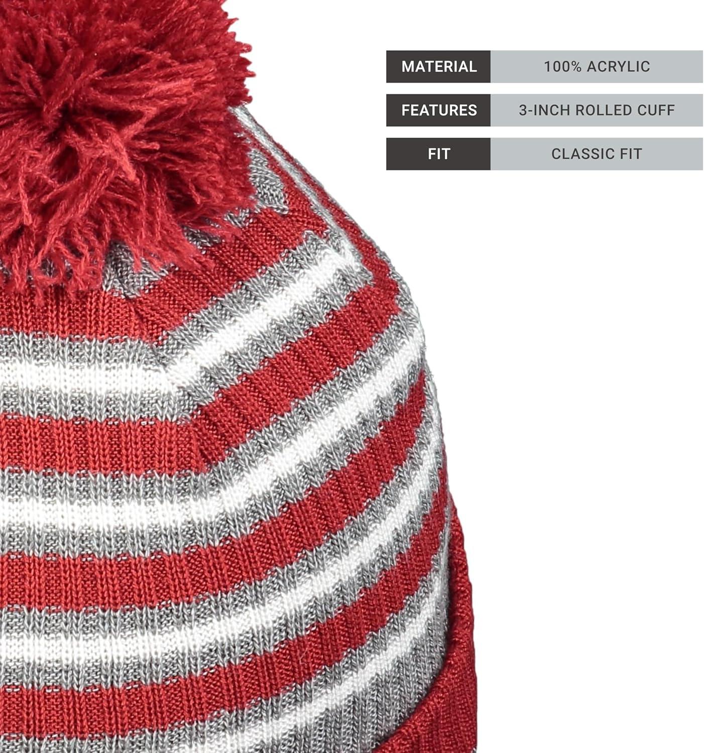 imageHolloway Spirit Pom BeanieCardinalHeather GreyWhite