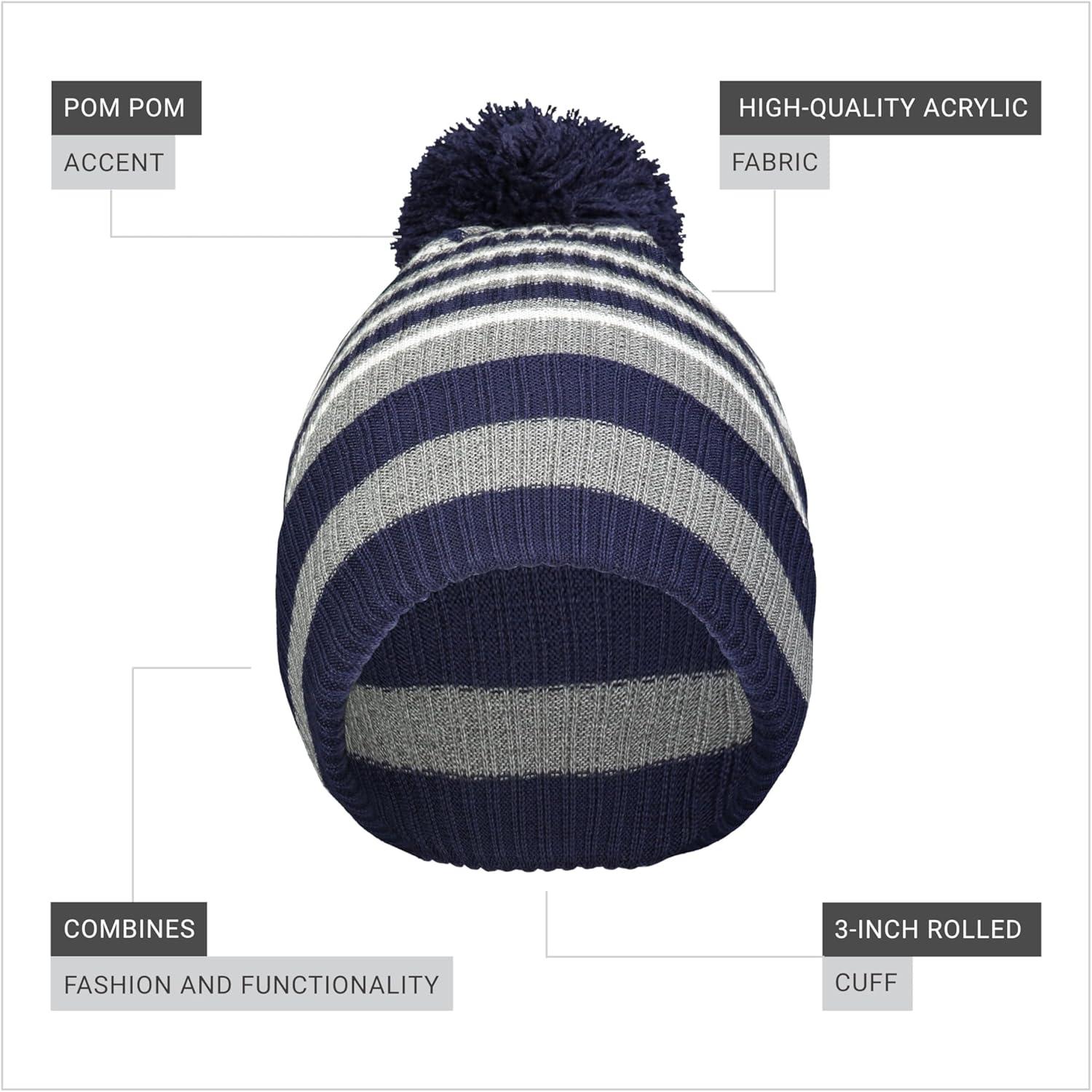 imageHolloway Spirit Pom BeanieNavyHeather GreyWhite