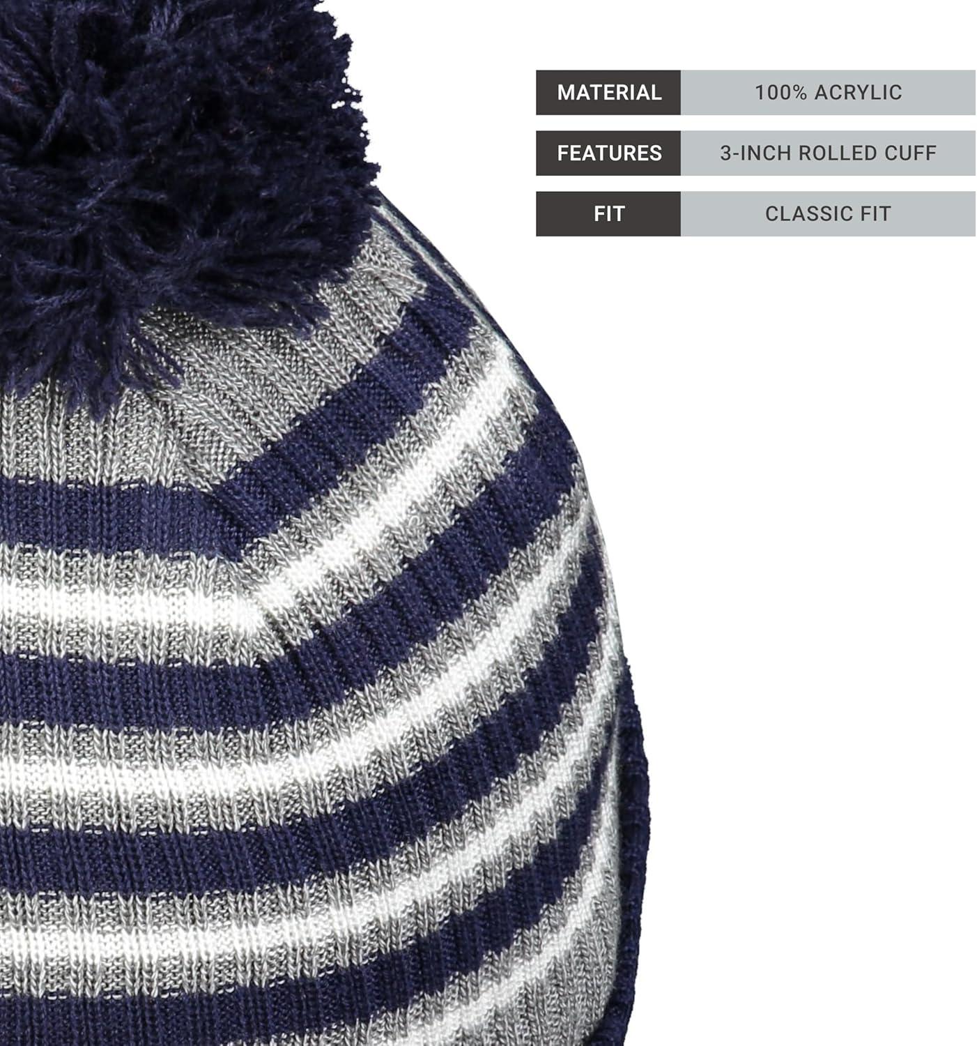 imageHolloway Spirit Pom BeanieNavyHeather GreyWhite