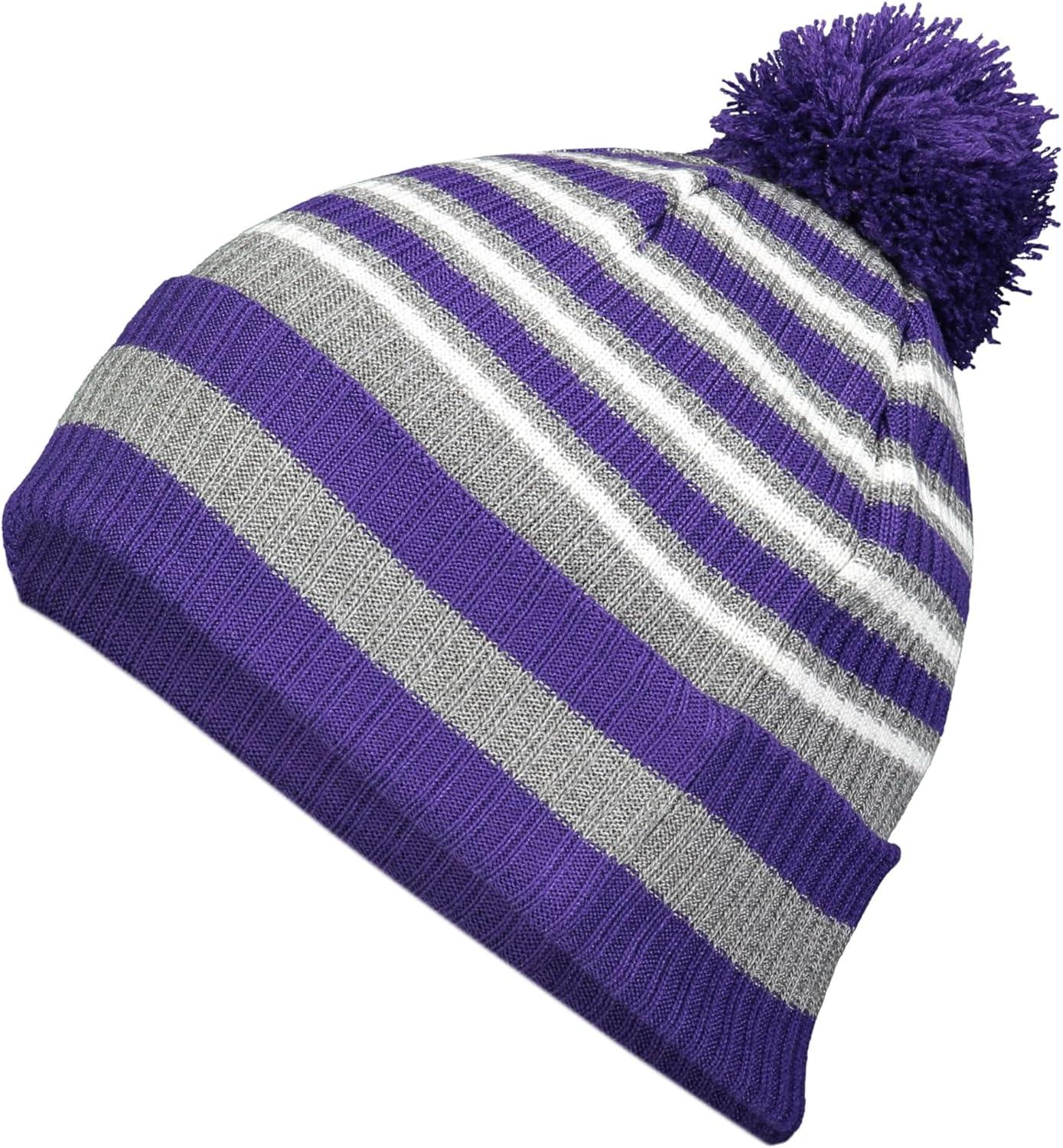 imageHolloway Spirit Pom BeaniePurpleHeather GreyWhite