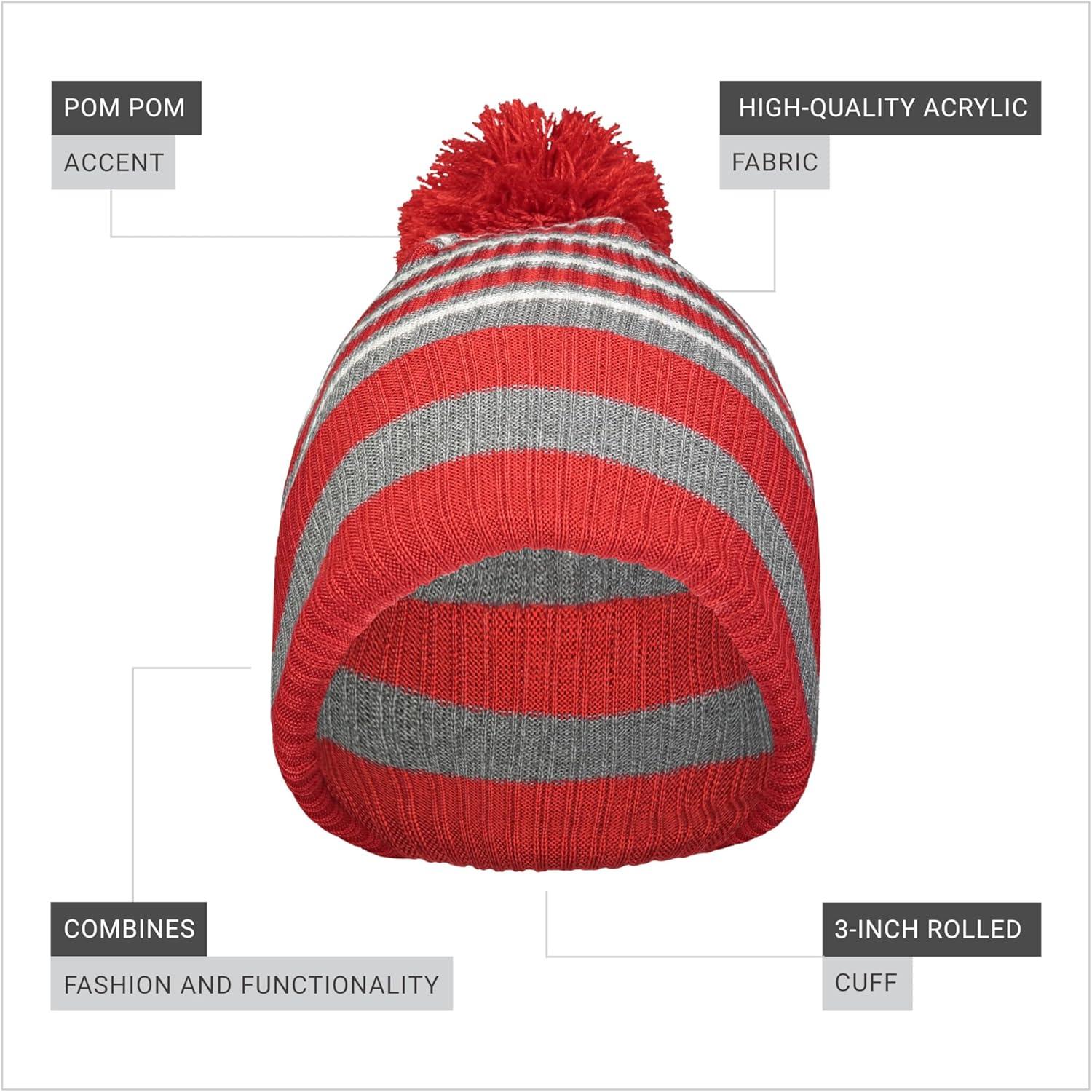 imageHolloway Spirit Pom BeanieRedHeather GreyWhite