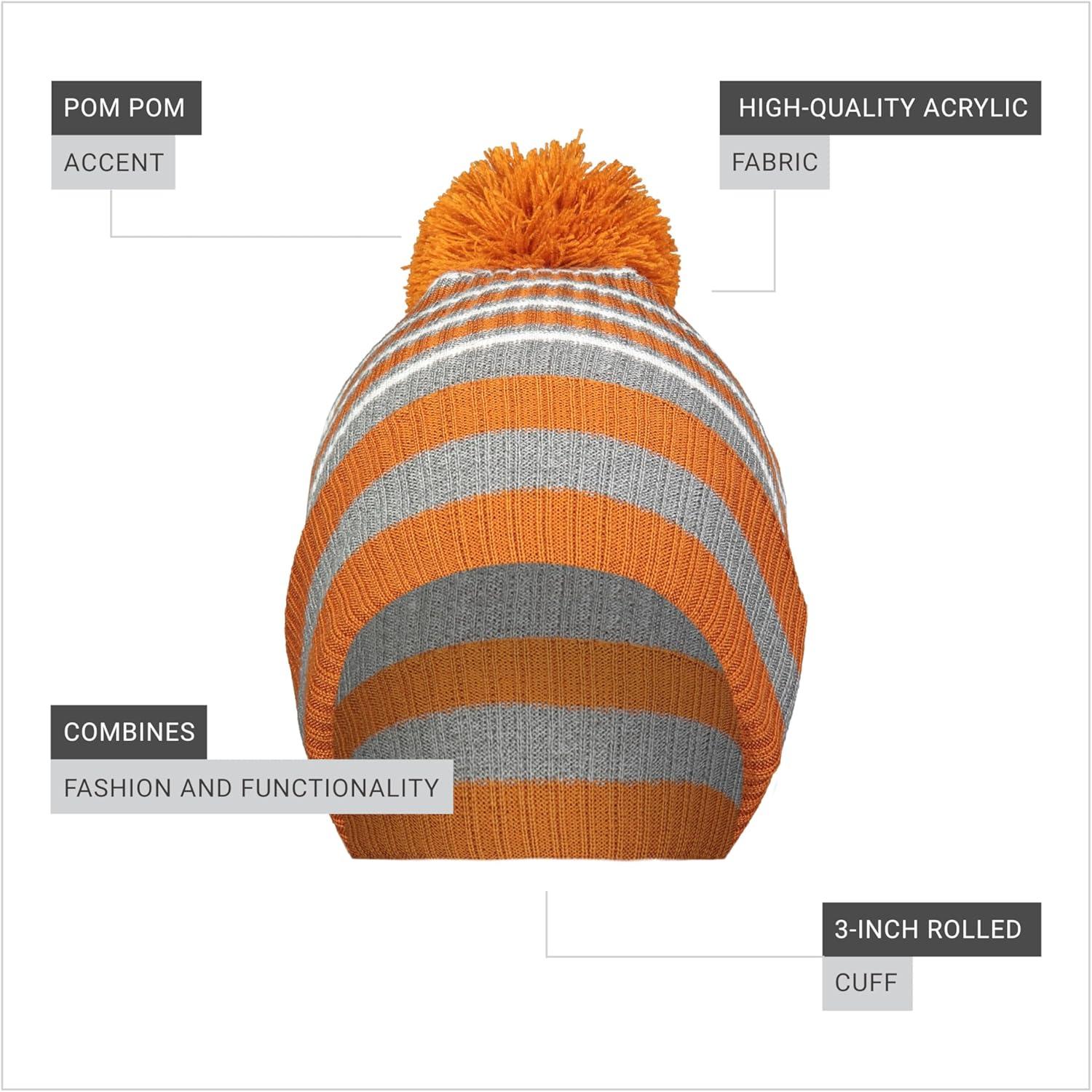 imageHolloway Spirit Pom BeanieTexas OrangeHeather GreyWhite