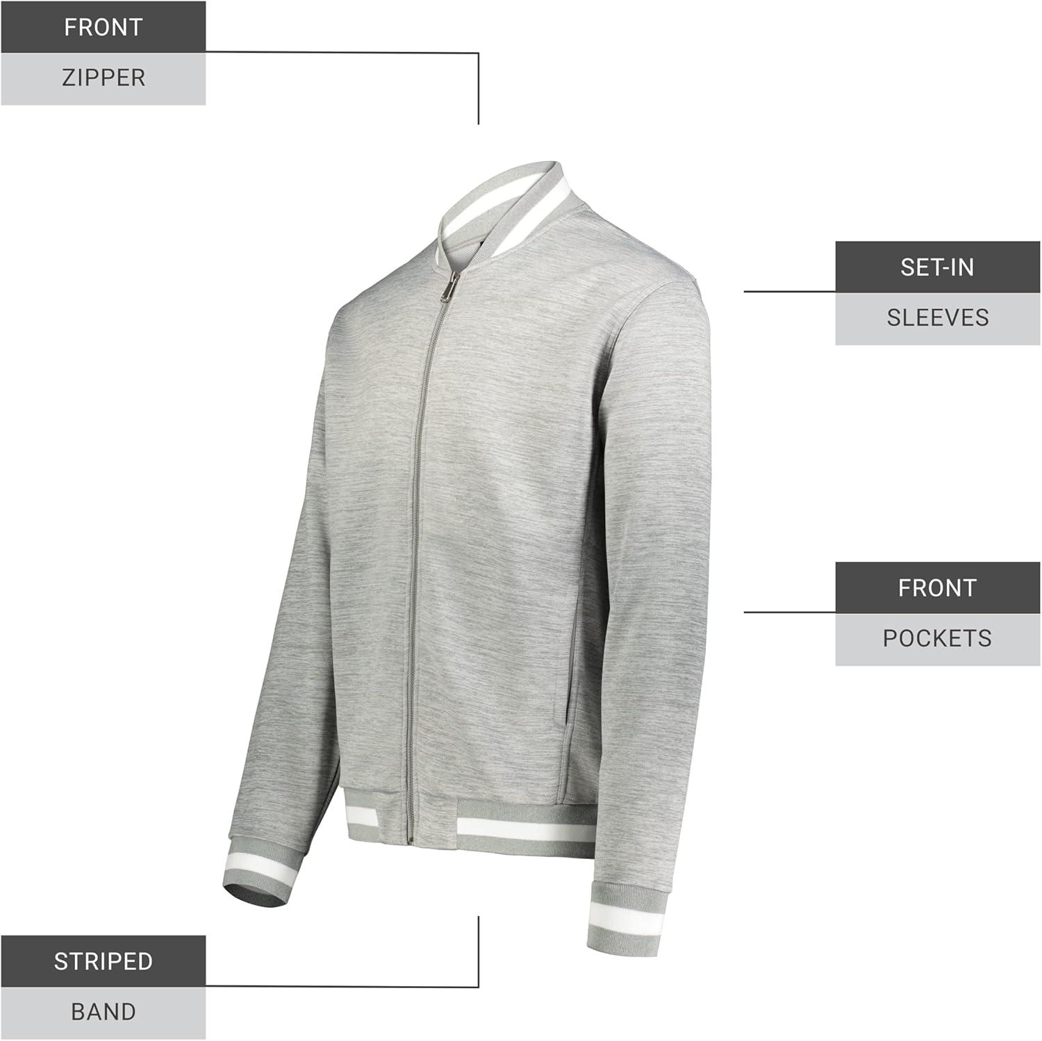 imageHolloway VStreet Full Zip JacketAthletic HeatherWhite