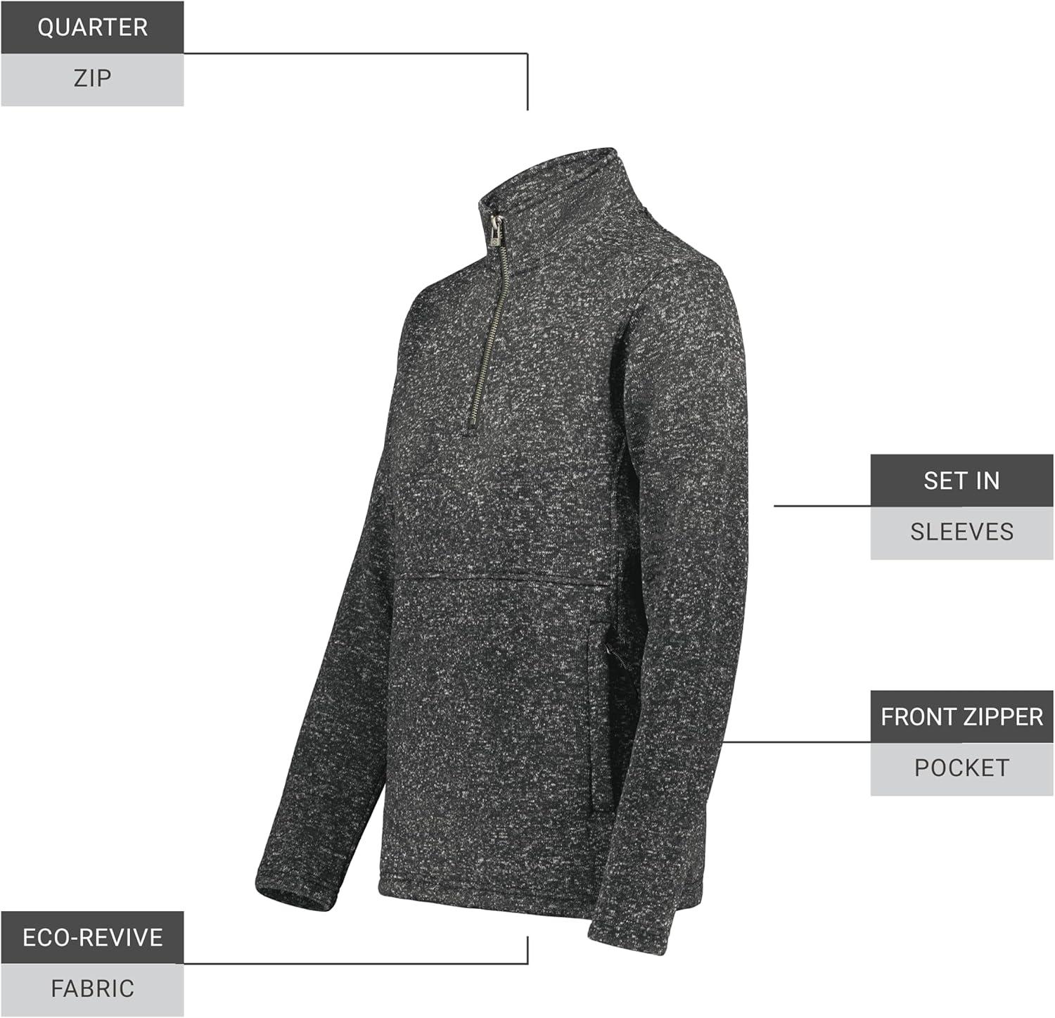 imageHolloway Womens Alpine Sweater Fleece 14 Zip PulloverBlack Heather