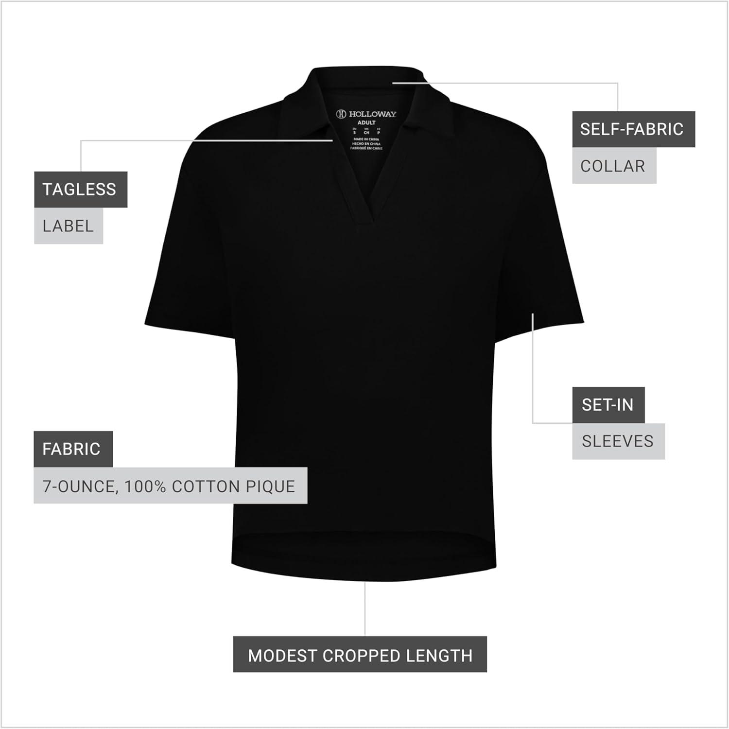 imageHolloway Womens Core Cotton Waist Length PoloCarbon