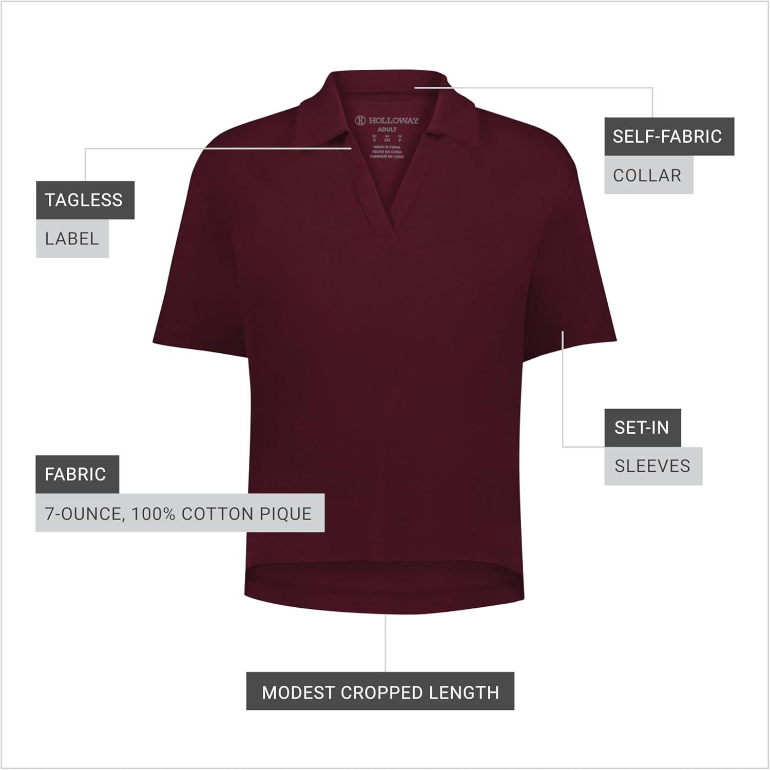 imageHolloway Womens Core Cotton Waist Length PoloScarlet