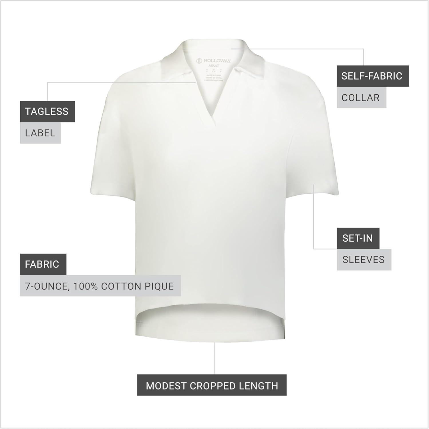 imageHolloway Womens Core Cotton Waist Length PoloWhite