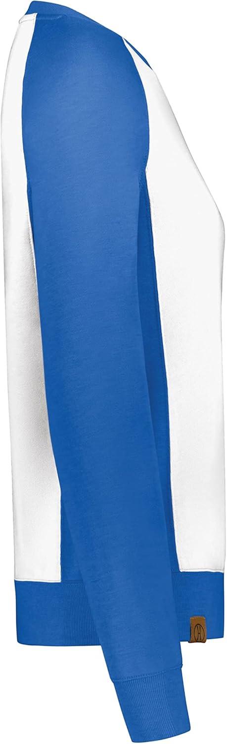 imageHolloway Womens Ladies AllAmerican Fleece CrewRoyal HeatherWhite
