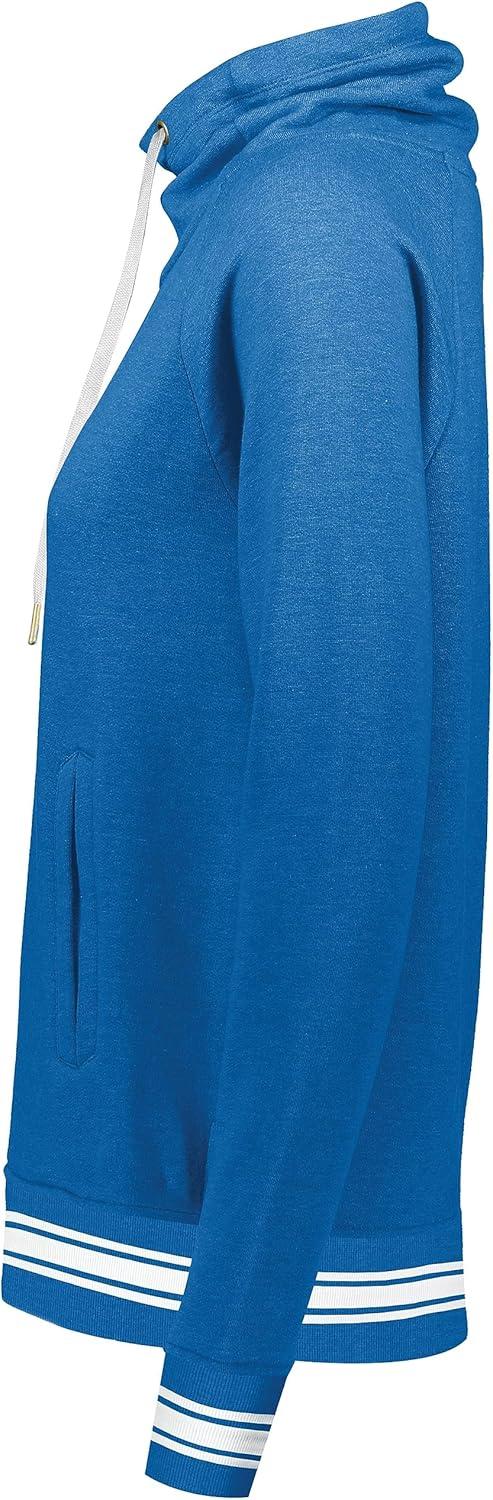 imageHolloway Womens Ladies AllAmerican Funnel Neck PulloverRoyal Heather White