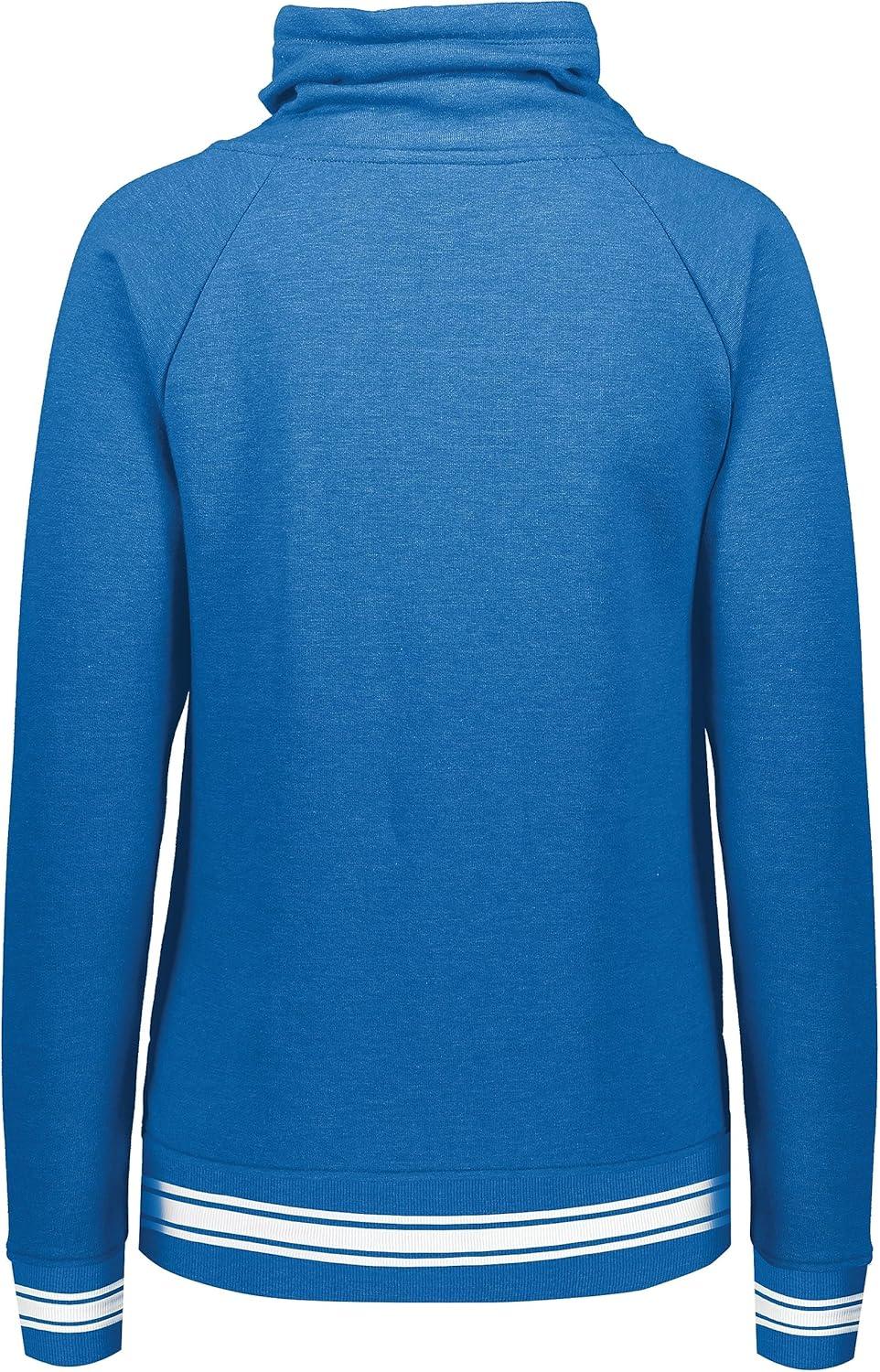 imageHolloway Womens Ladies AllAmerican Funnel Neck PulloverRoyal HeatherWhite