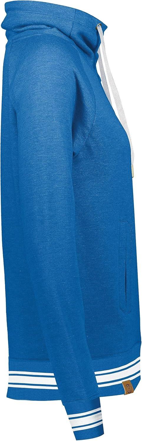 imageHolloway Womens Ladies AllAmerican Funnel Neck PulloverRoyal HeatherWhite