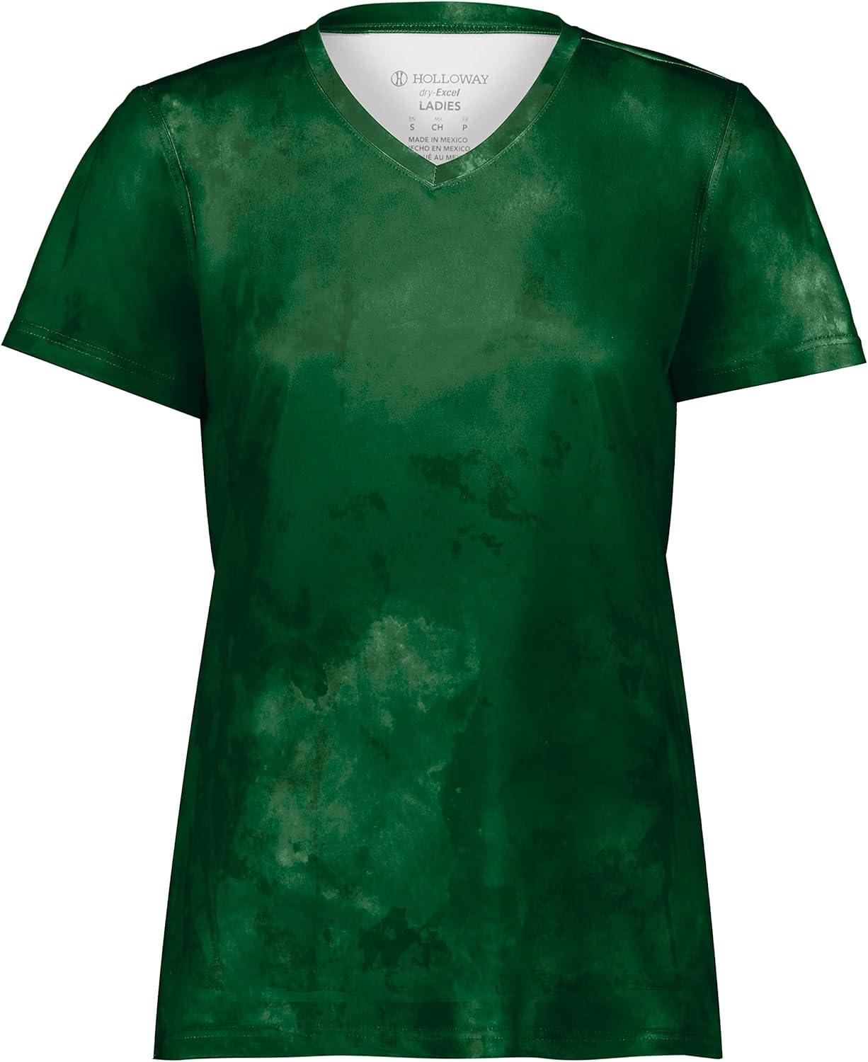 imageHolloway Womens Ladies Stock CottonTouch Poly TeeDark Green Cloud Print