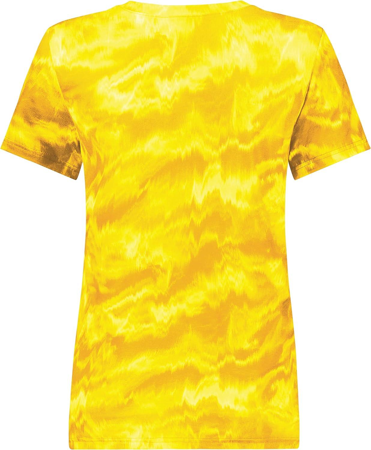 imageHolloway Womens Ladies Stock CottonTouch Poly TeeGold Shockwave Print