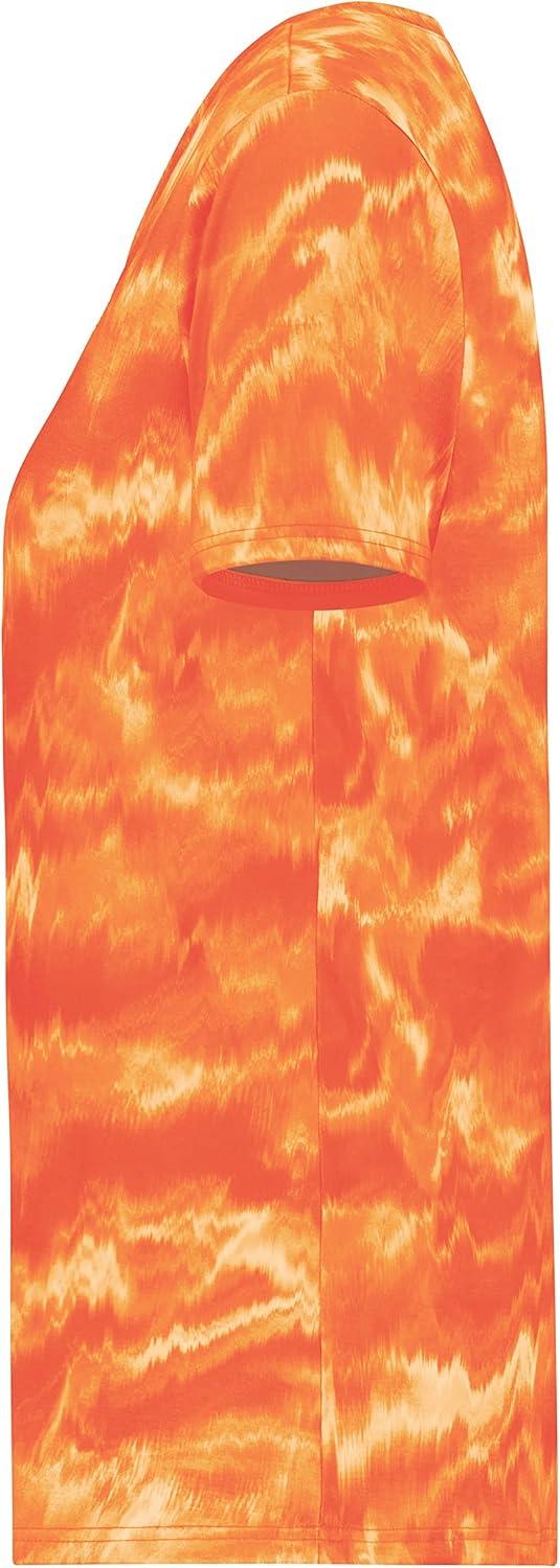 imageHolloway Womens Ladies Stock CottonTouch Poly TeeOrange Shockwave Print