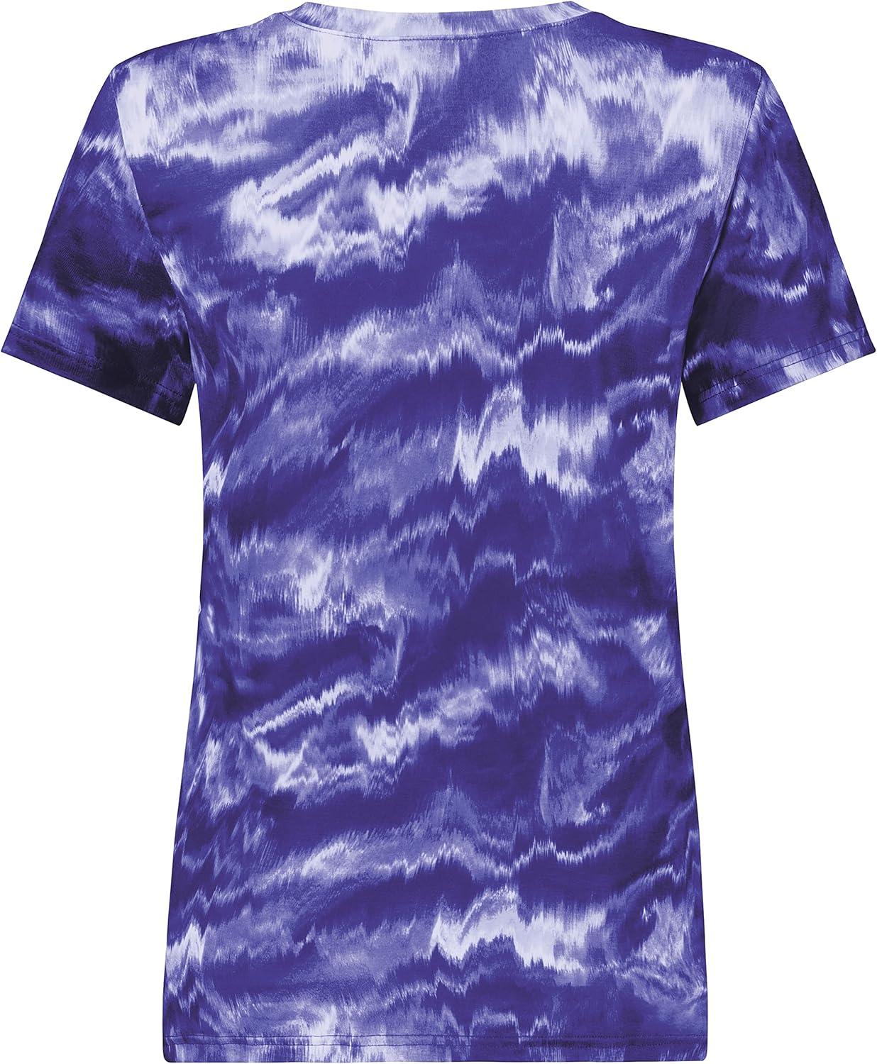 imageHolloway Womens Ladies Stock CottonTouch Poly TeePurple Shockwave Print